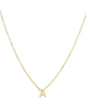 Womens 14K Yellow Gold Initial Pendant Necklace Product Image