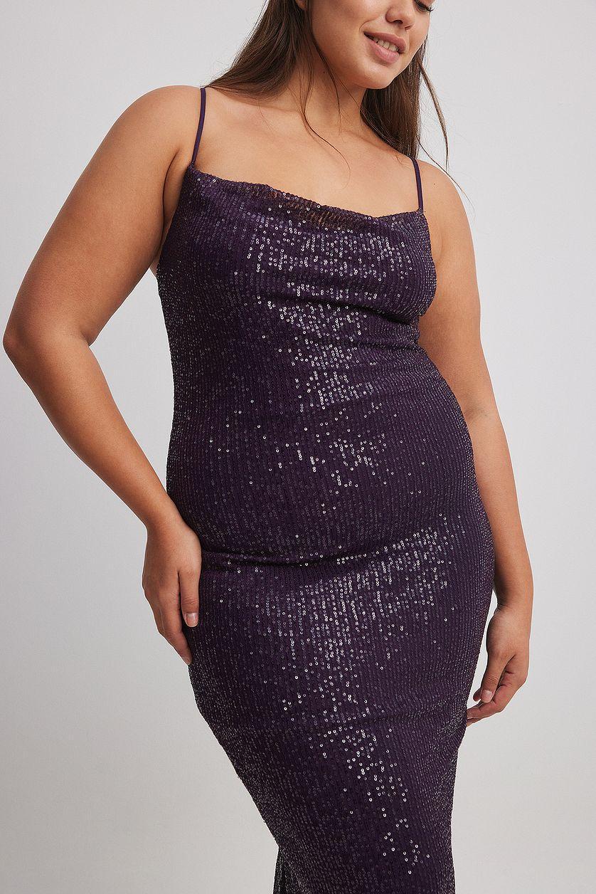 Waterfall Sequin Midi Dress Product Image