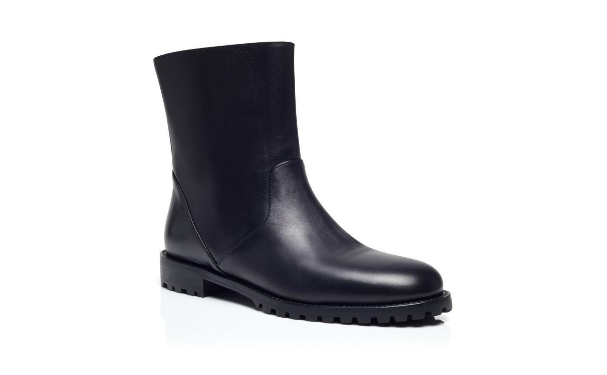 MOTOSA Black Calf Leather Ankle Boots Product Image