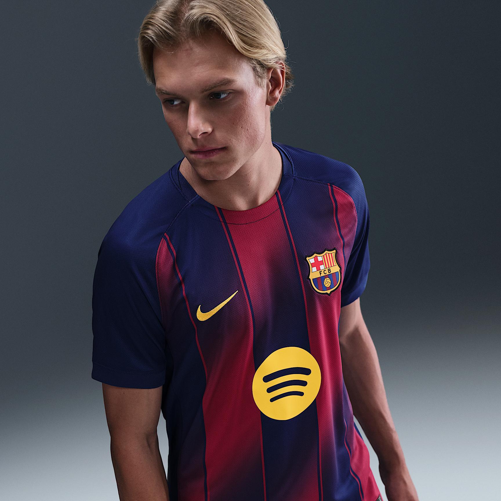 FC Barcelona 2025/26 Stadium Home Nike Men's Dri-FIT Soccer Replica Jersey Product Image