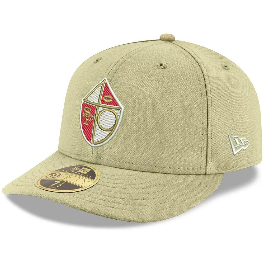Men's New Era Gold San Francisco 49ers Omaha Throwback Low Profile 59FIFTY Fitted Hat, Size: 7 3/4 Product Image
