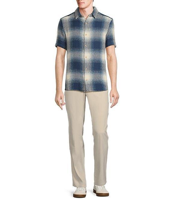 Rowm Short Sleeve Chunky Twill Button-Front Shirt Product Image