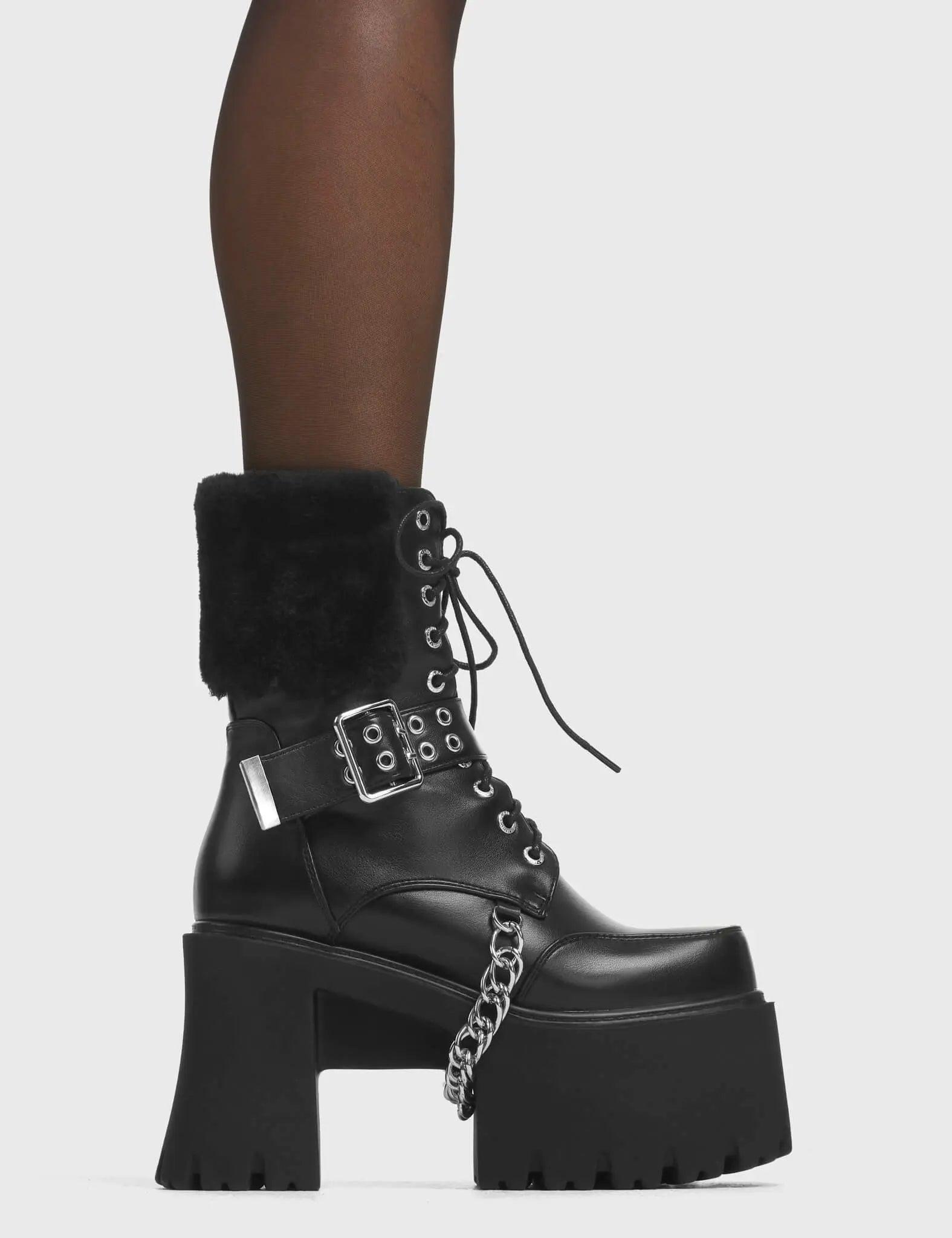 Accelerate Chunky Platform Ankle Boots Product Image