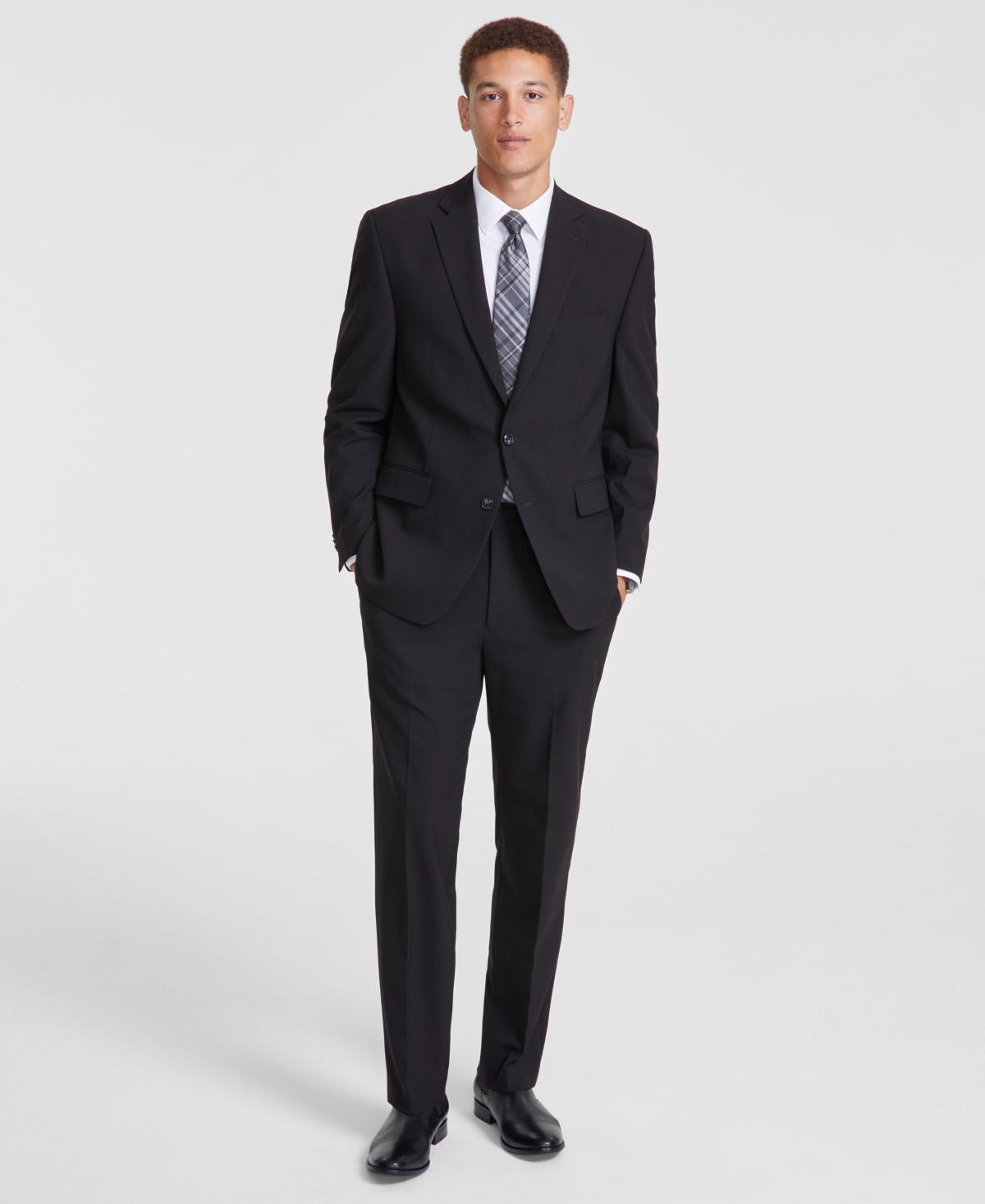 Perry Ellis Mens Modern-Fit Solid Nested Suit Product Image