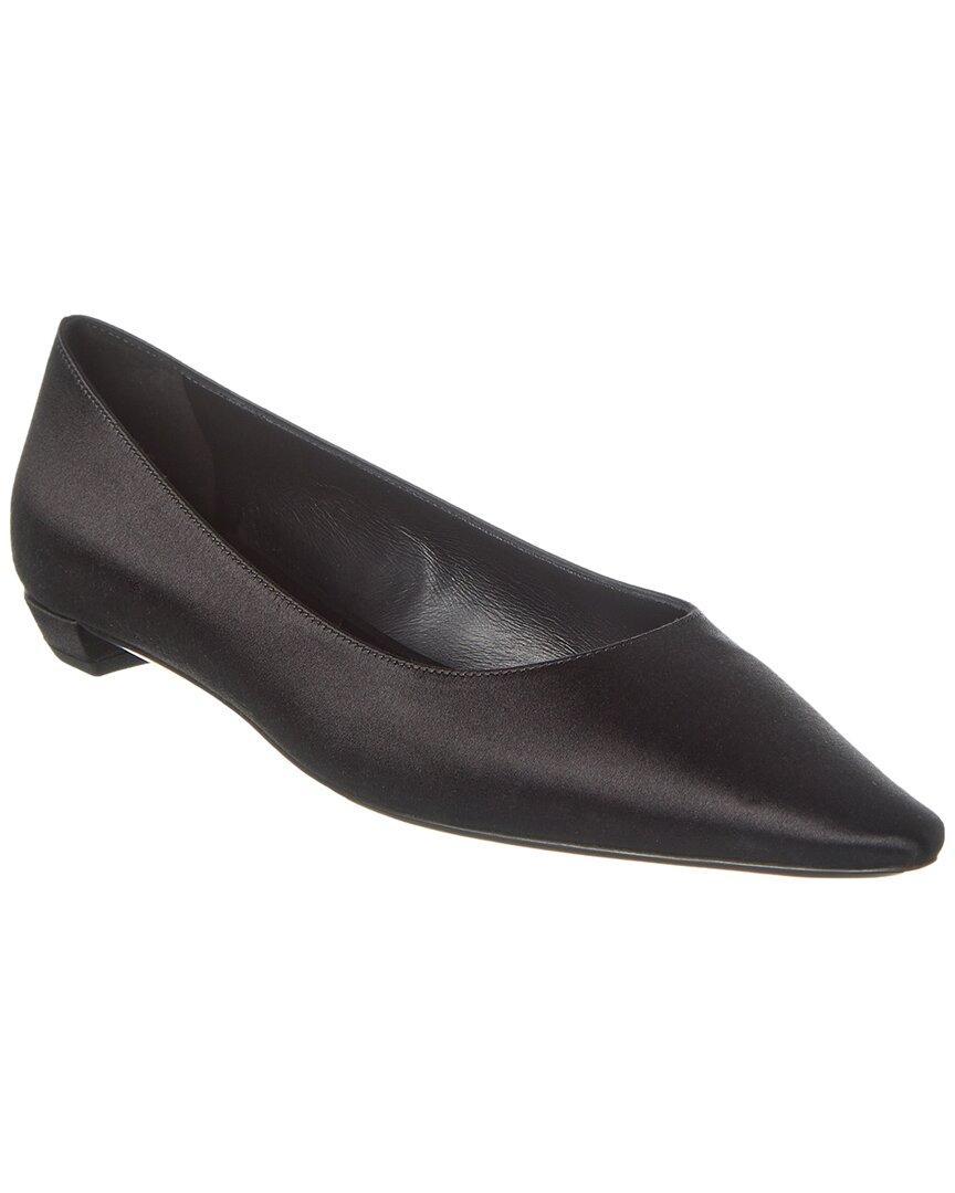 THE ROW Claudette Leather Point-toe Flats In Black Product Image