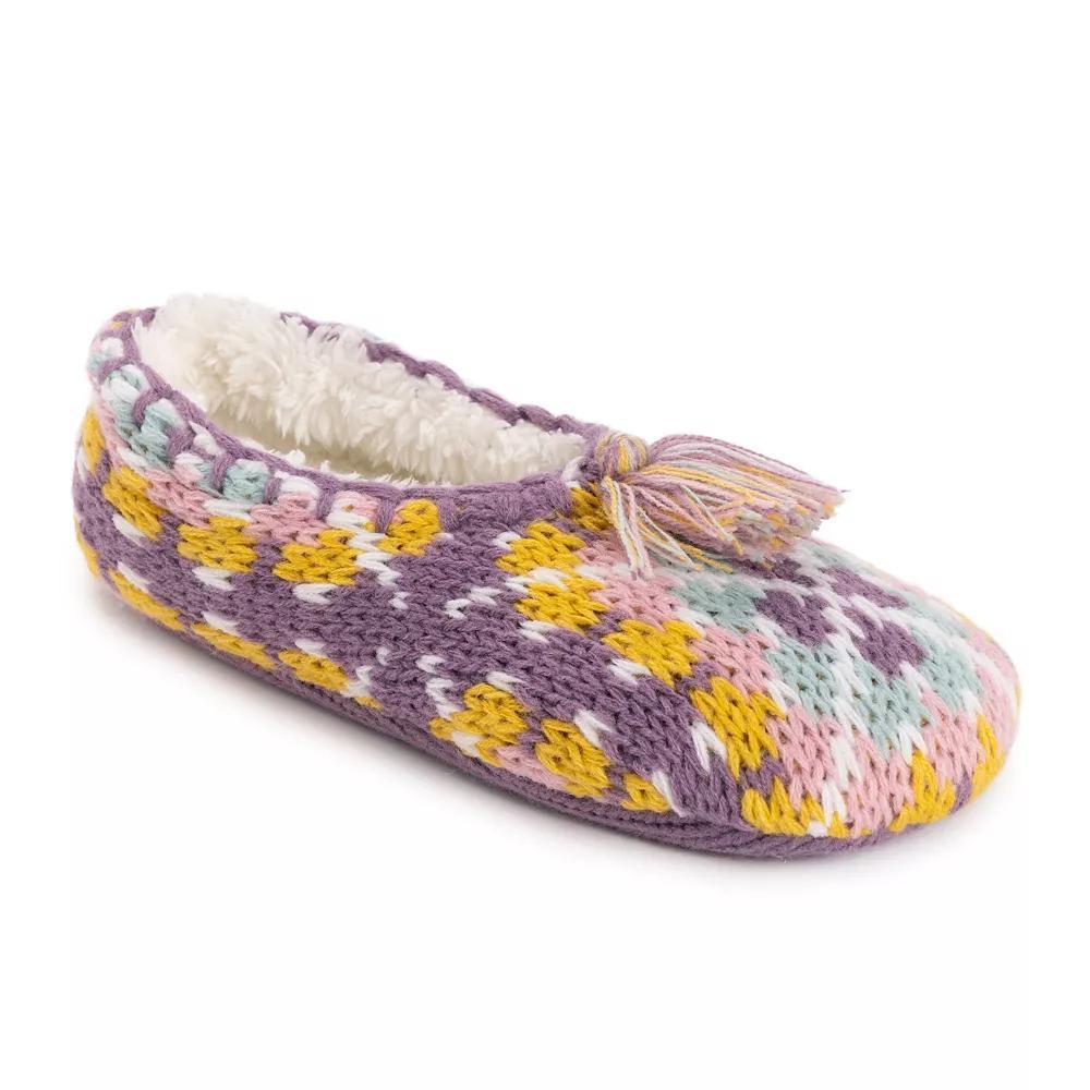 MUK LUKS Womens Knit Ballerina Slippers, Blue Blue Product Image