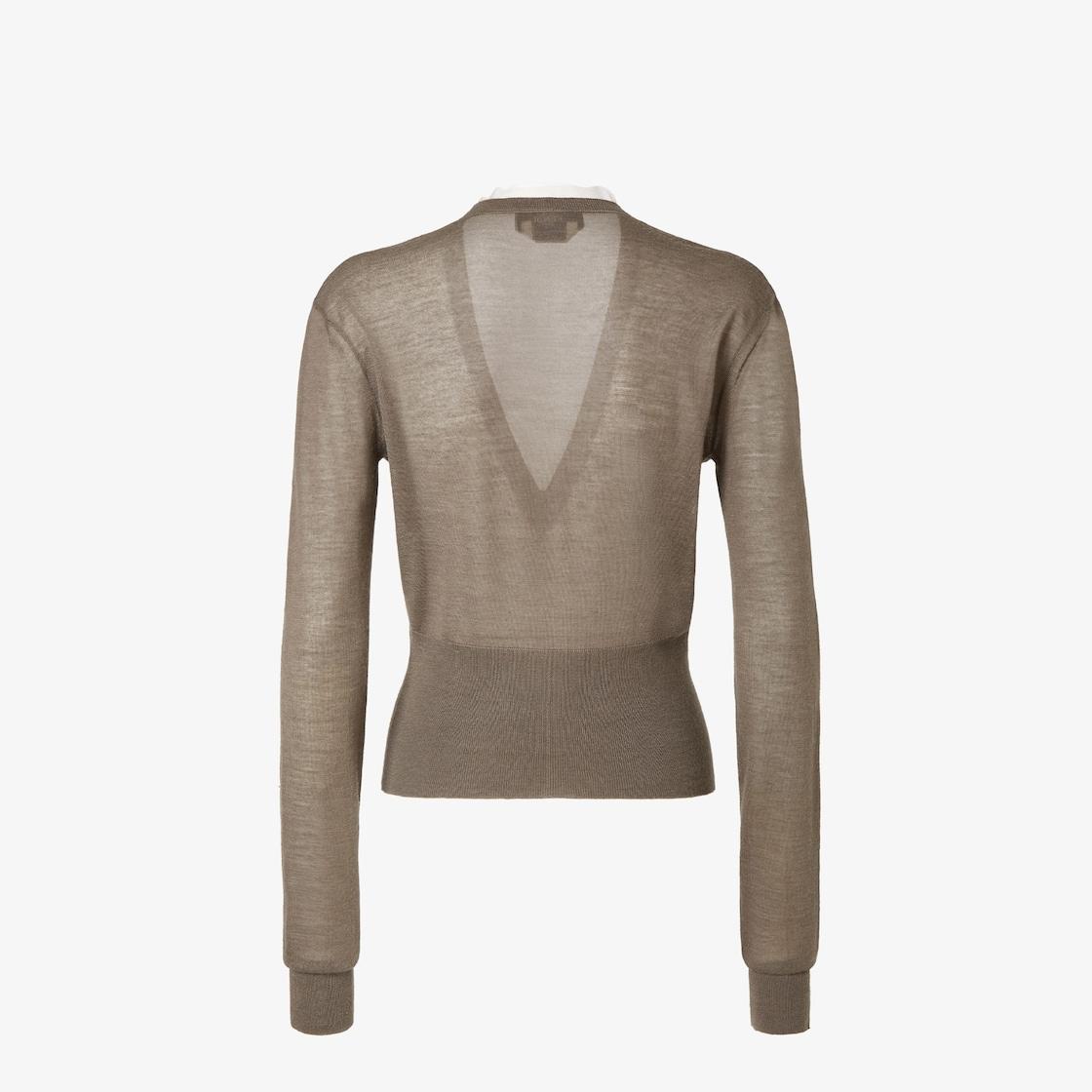 SweaterGray cashmere and silk sweater Product Image