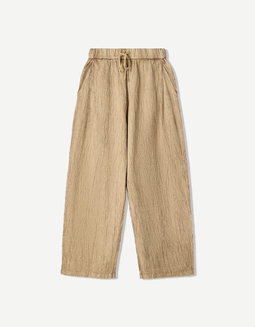 Wide-leg pleated pants Product Image