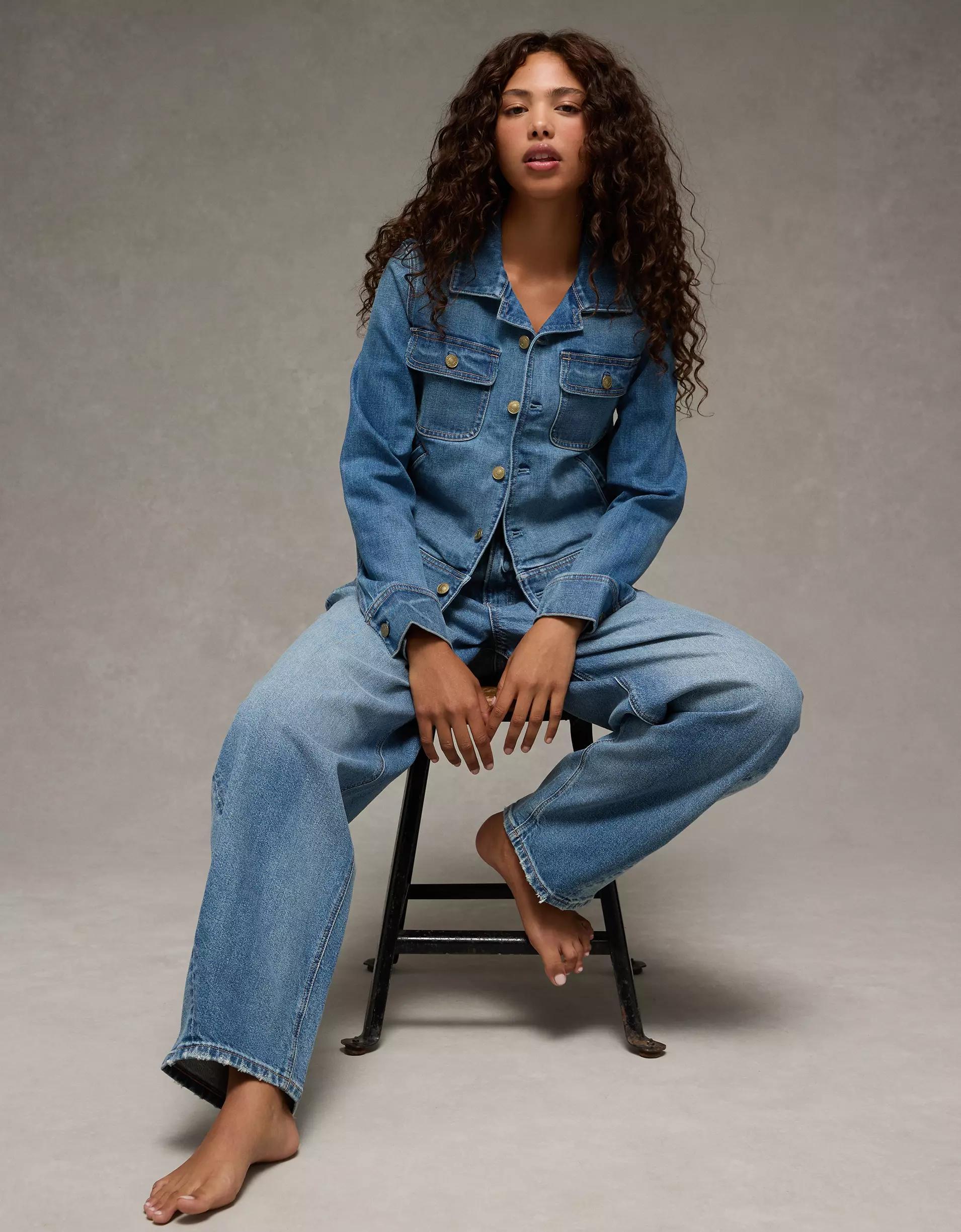 AE Preppy Denim Jacket Product Image