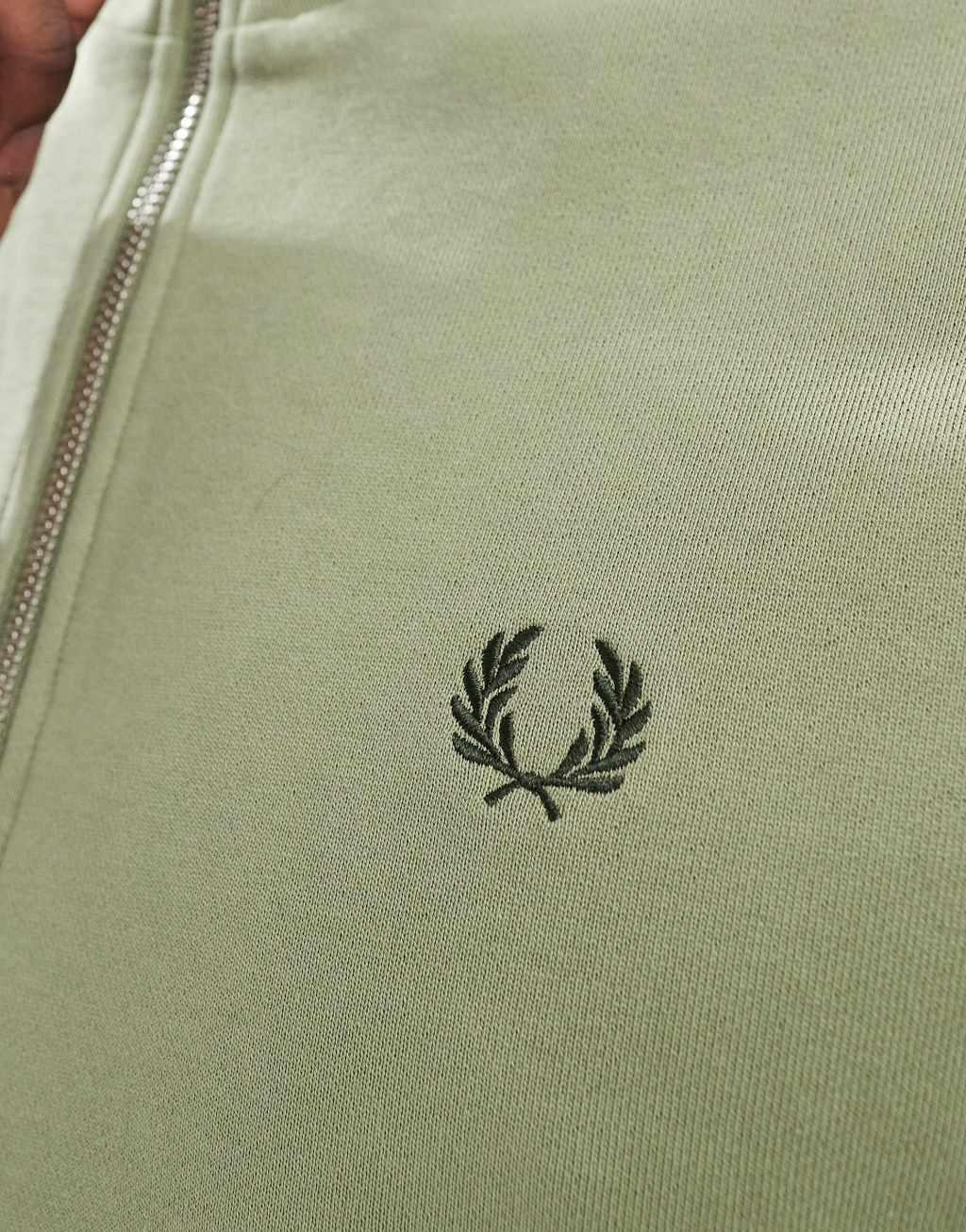 Fred Perry half zip sweatshirt in green Product Image