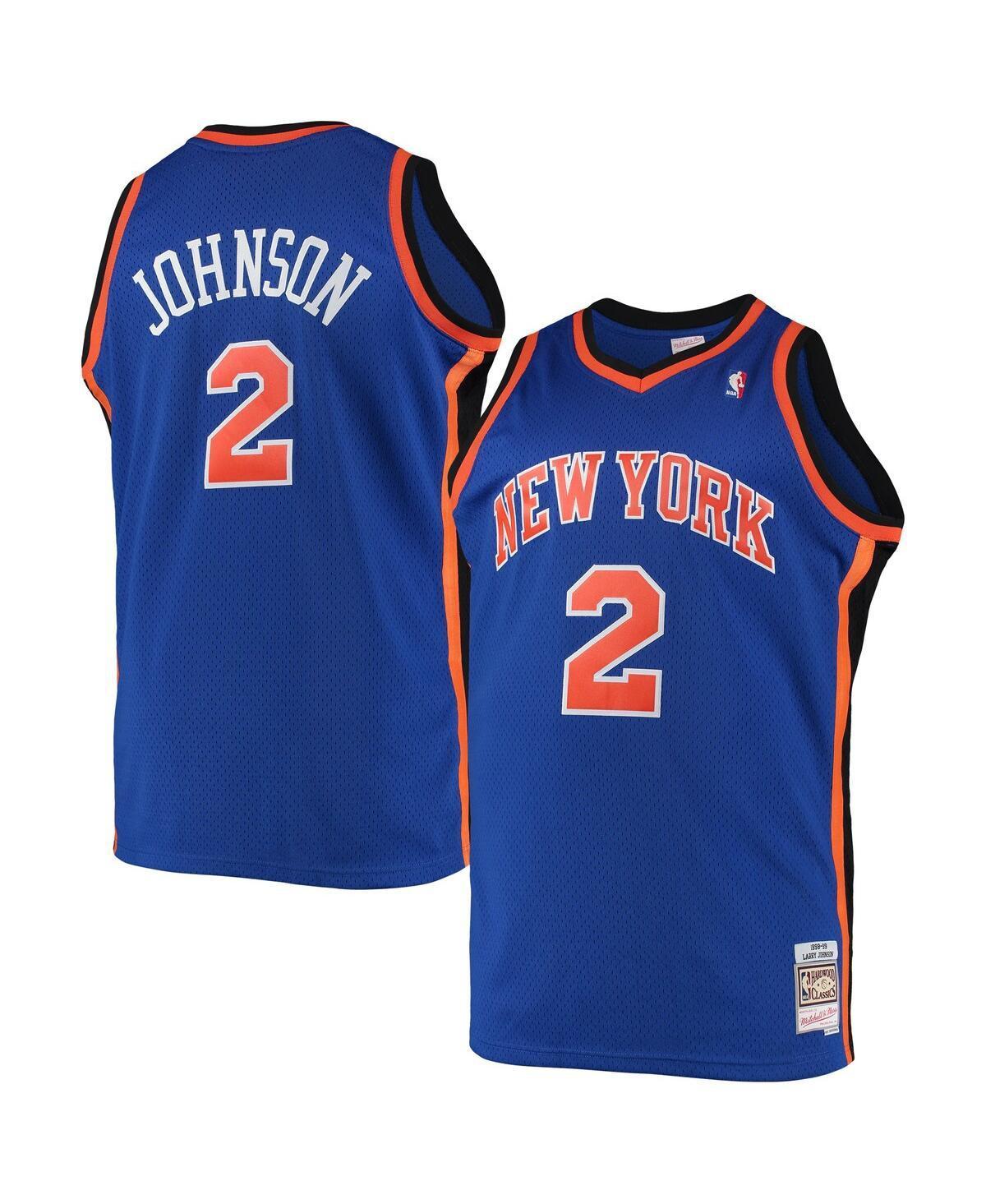 Mens Mitchell & Ness Larry Johnson New York Knicks 1998/99 Big & Tall Hardwood Classics Swingman Jersey Product Image