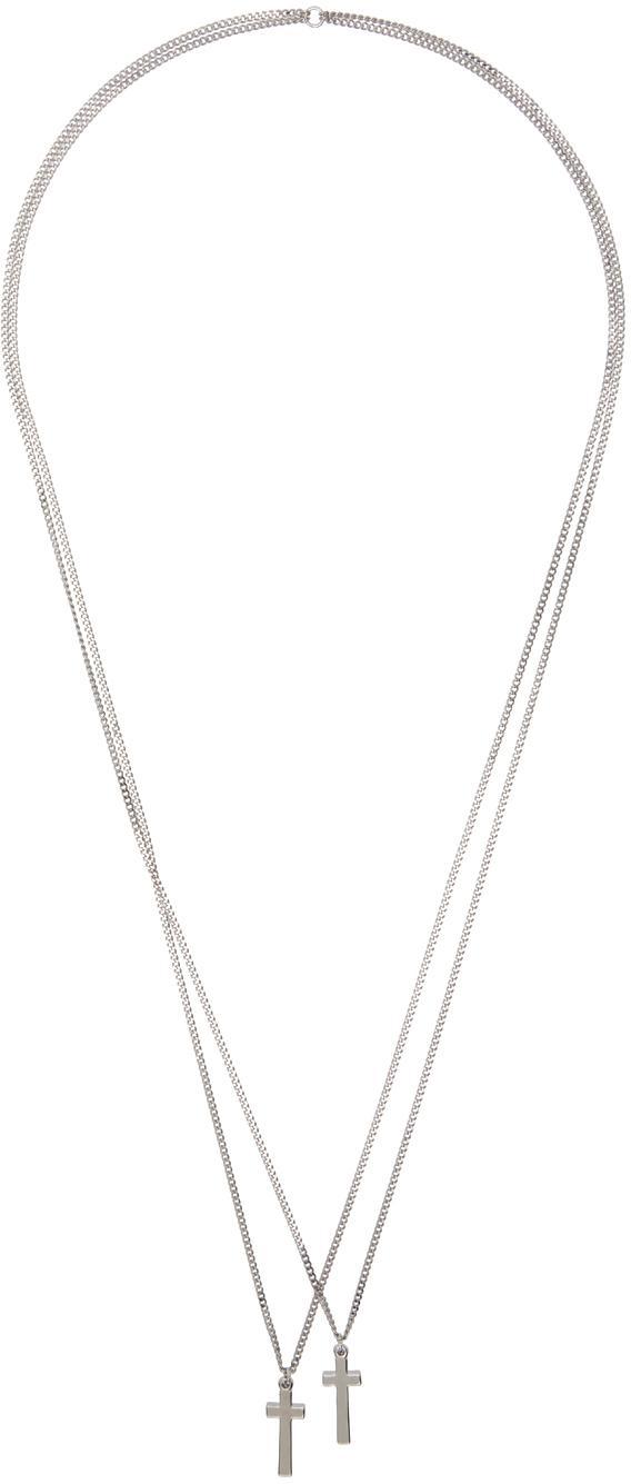 DSQUARED2 Silver Jesus Necklace In F124 Product Image