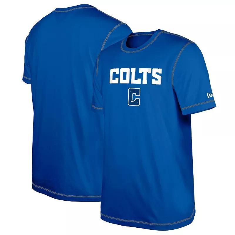 Men's New Era  Royal Indianapolis Colts Third Down Puff Print T-Shirt, Size: XL, Blue Product Image