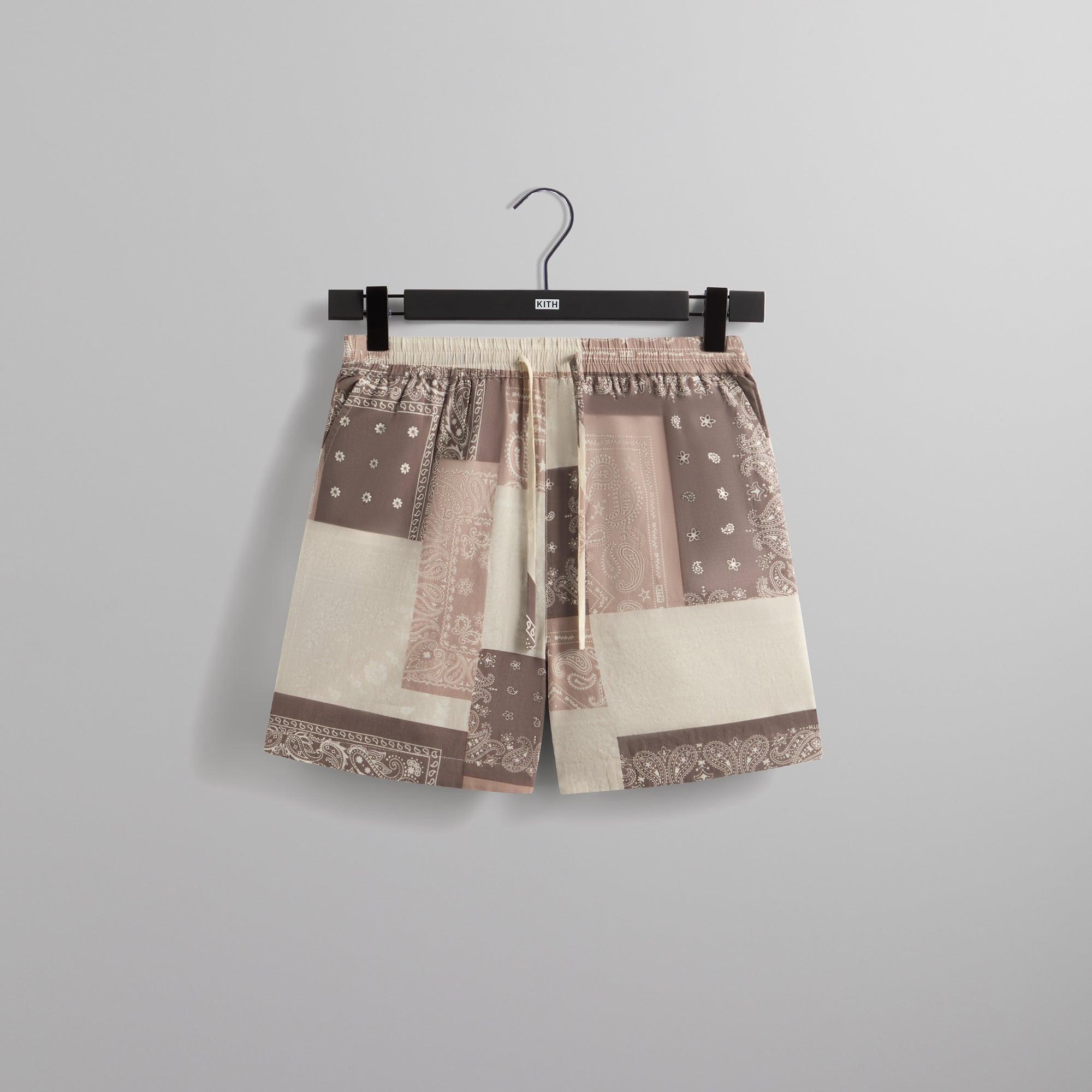 Kith Washed Cotton Bandana Active Short - Overcast Male Product Image