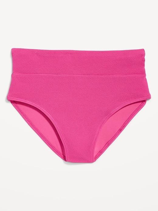 Banded High-Waist Bikini Swim Bottoms Product Image