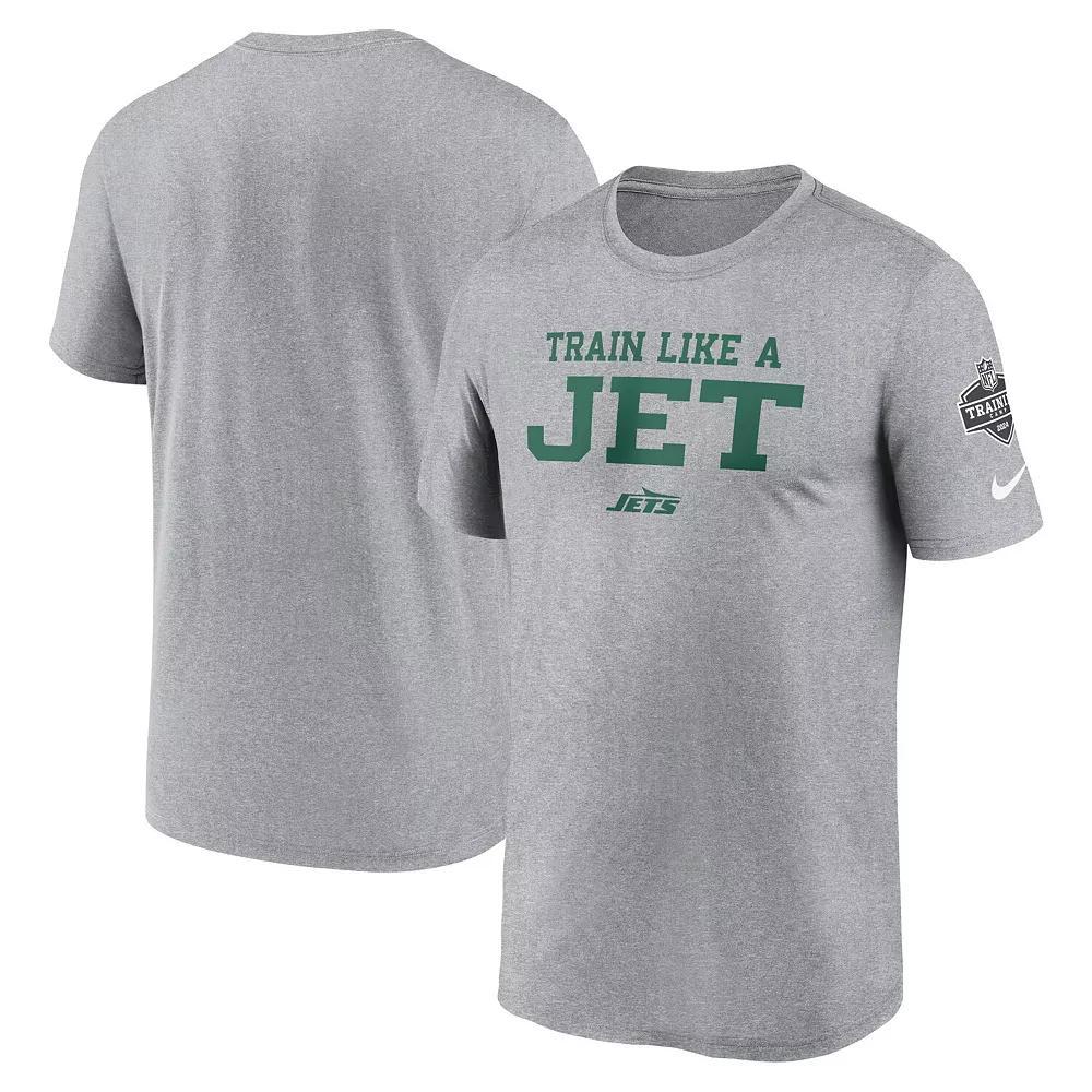 Men's Nike Heather Gray New York Jets 2024 NFL Training Camp Legend Performance T-Shirt,  Product Image