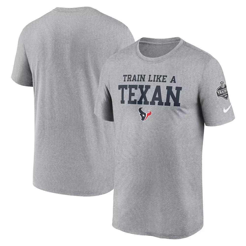 Men's Nike Heather Gray Houston Texans 2024 NFL Training Camp Legend Performance T-Shirt, Size: XL, Grey Product Image