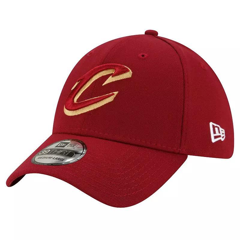 Men's New Era Wine Cleveland Cavaliers Logo 39THIRTY Flex Hat,  Product Image