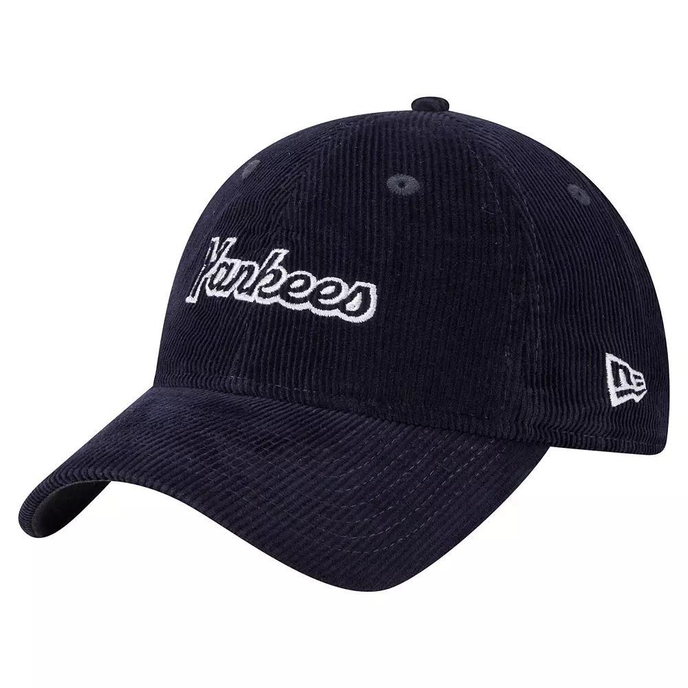 Women's New Era Navy New York Yankees Corduroy 9TWENTY Adjustable Hat, Blue Product Image