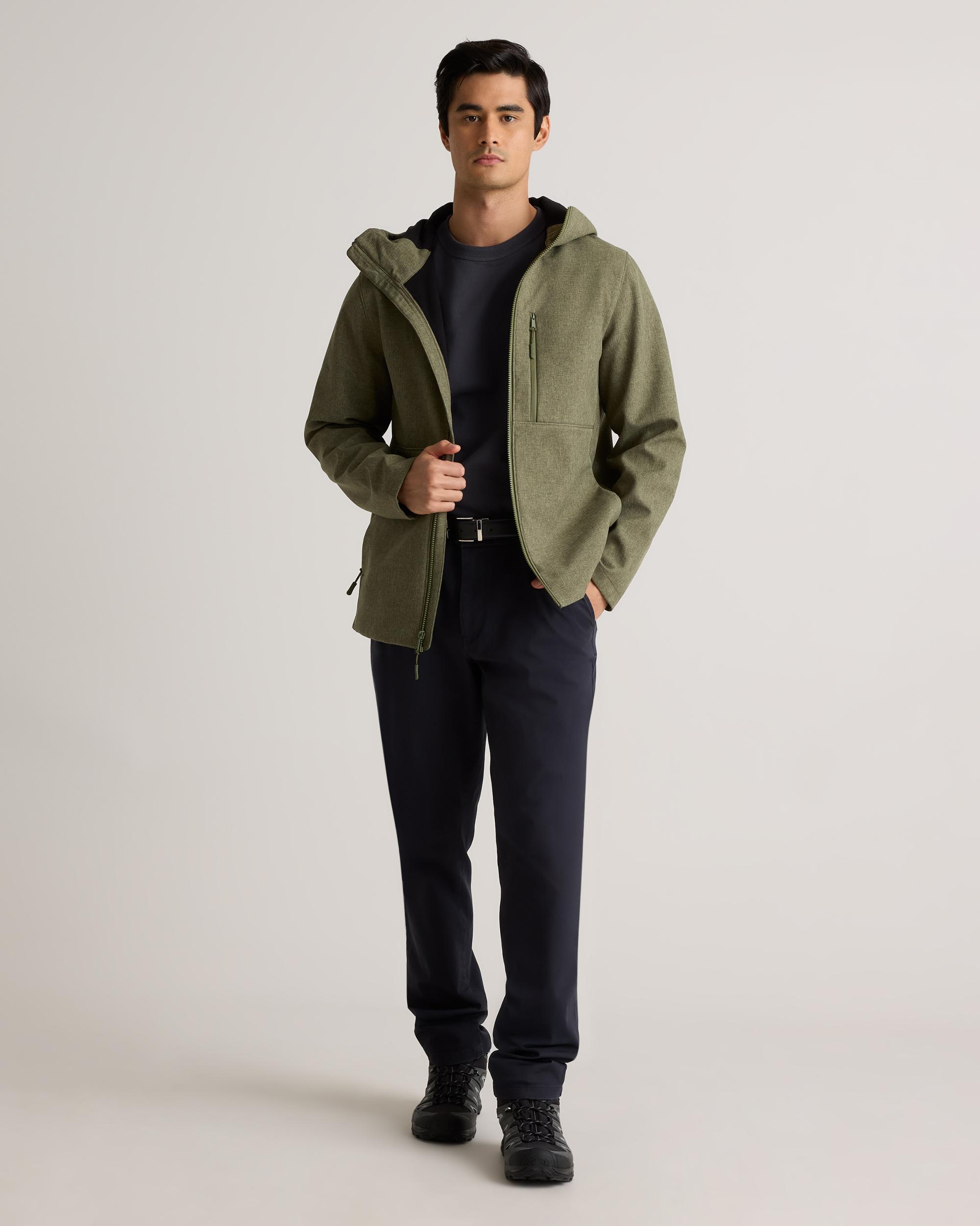 Quince | Men's Softshell Fleece-Lined Full-Zip Hooded Jacket Recycled Polyester Product Image