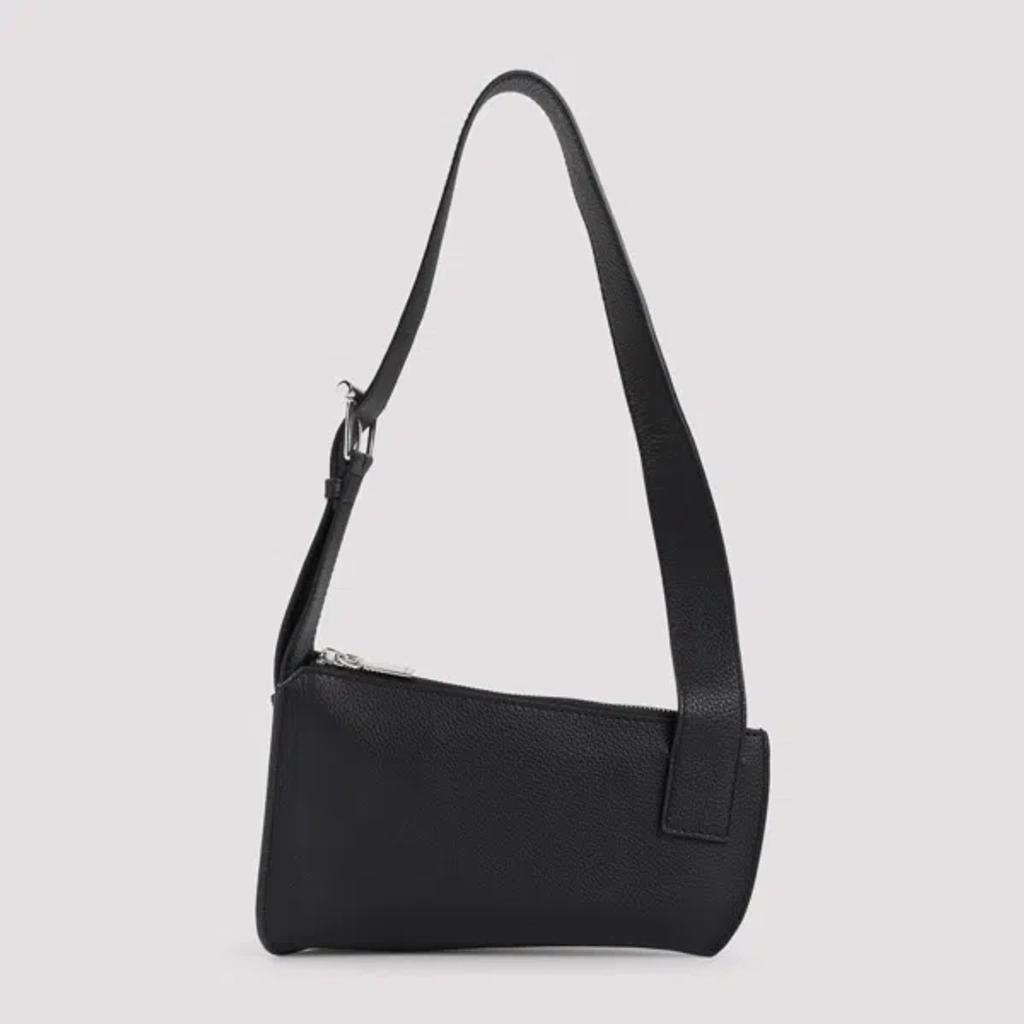 ALEXANDER MCQUEEN Black Calf Leather Sling Pouch Product Image