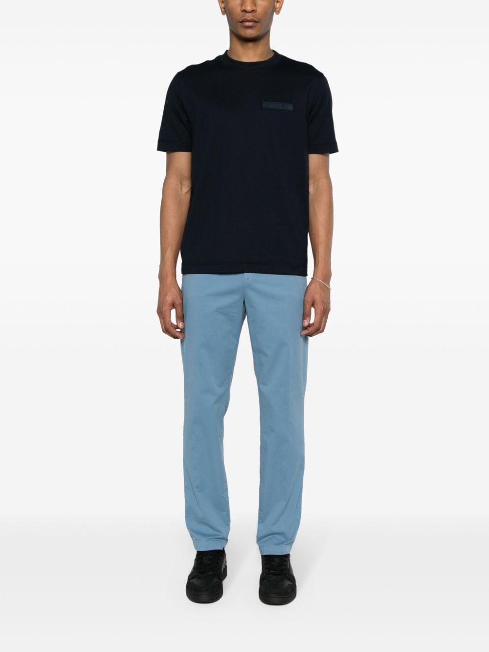 Slim-cut Chino Trousers In Blue Product Image