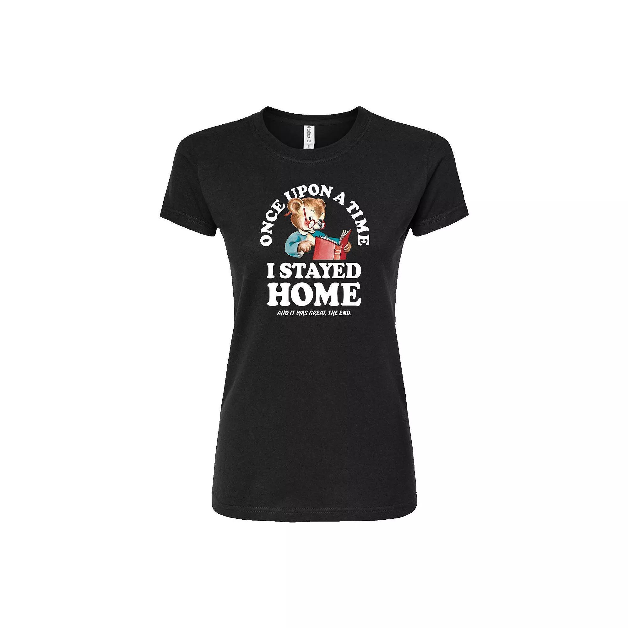 Juniors' Once Upon A Time Fitted Graphic Tee, Girl's, Size: Small, Black Product Image