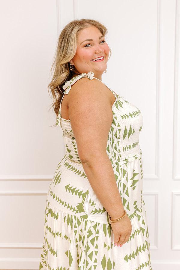 Sweet Smile Smocked Midi Dress Curves Product Image