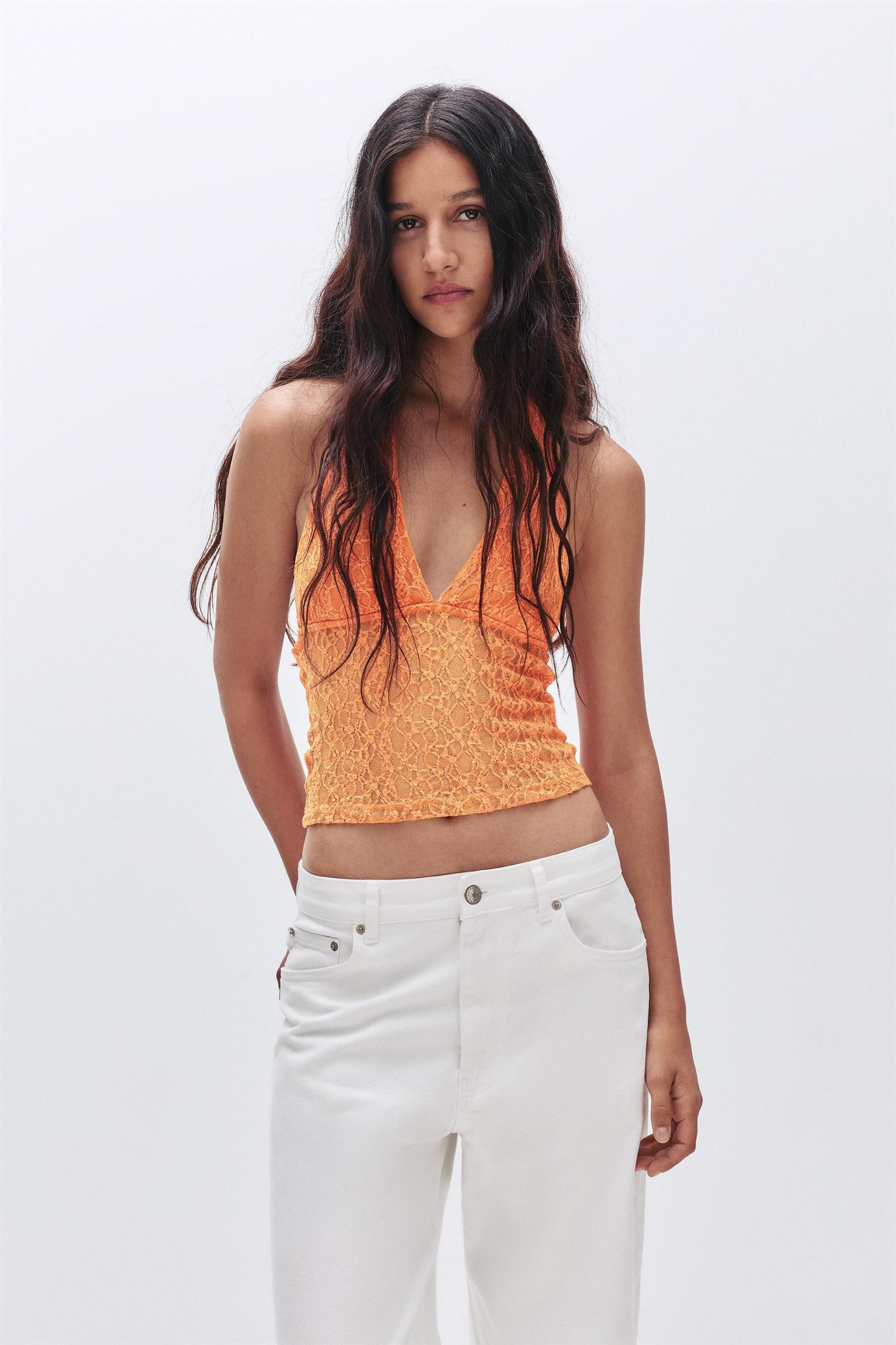 Lace halter top Product Image