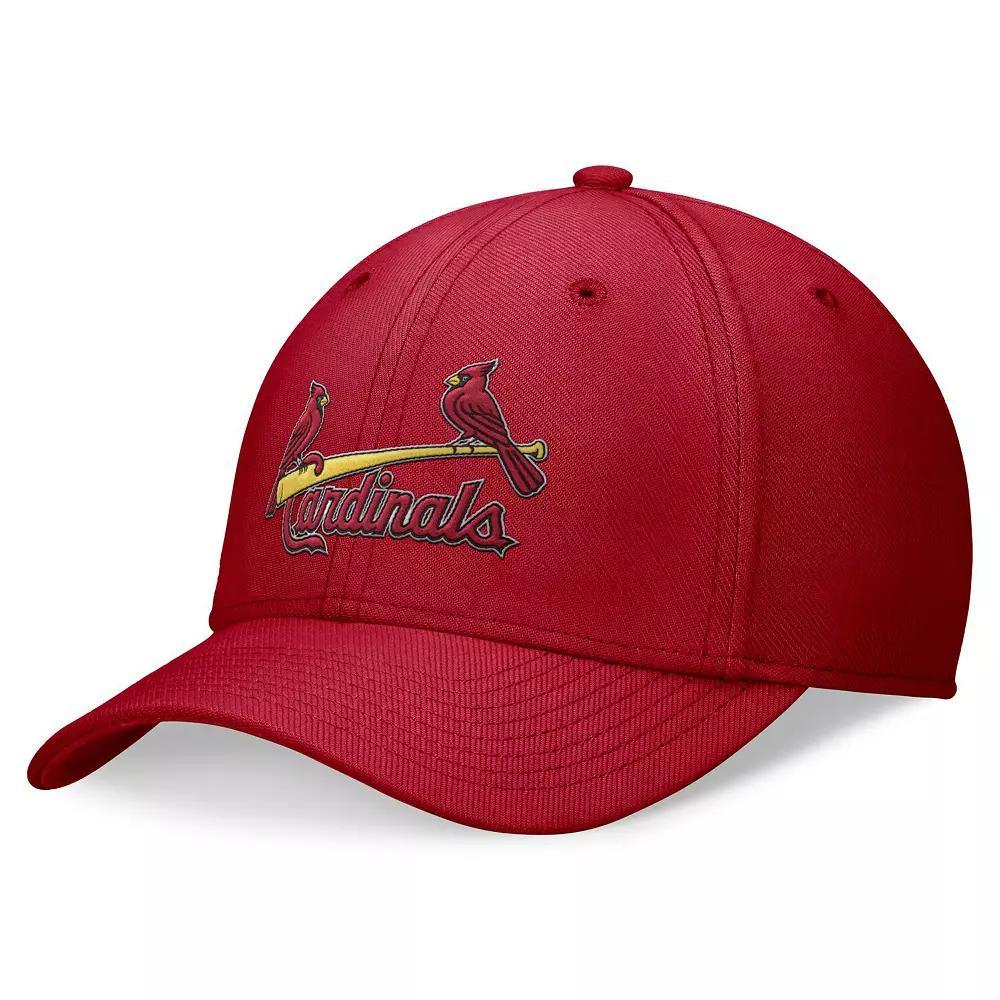 Men's Nike Navy/Red Atlanta Braves Cooperstown Collection Rewind Swooshflex Performance Hat,  Product Image