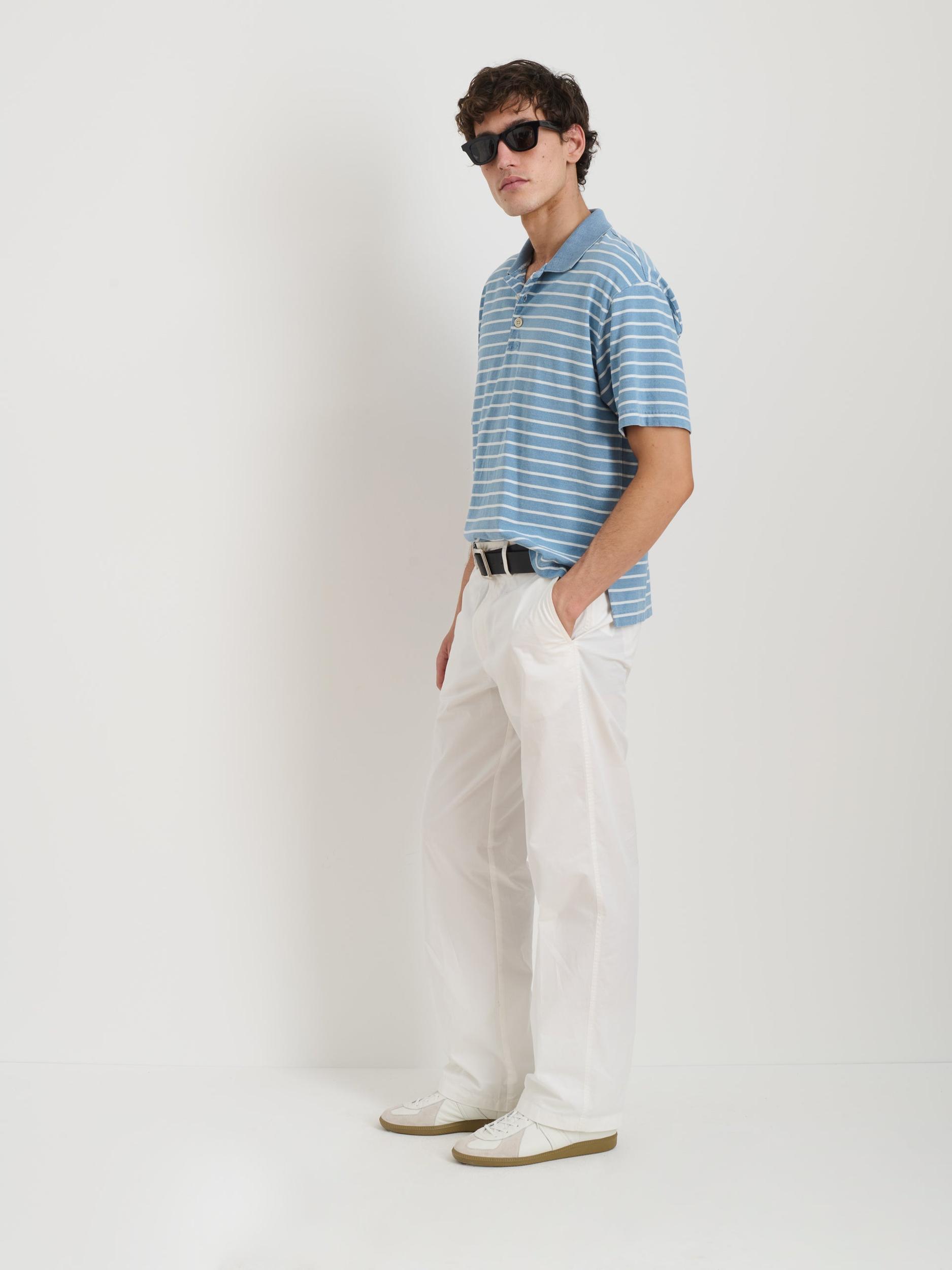 Lucas Polo In Indigo Stripe Product Image