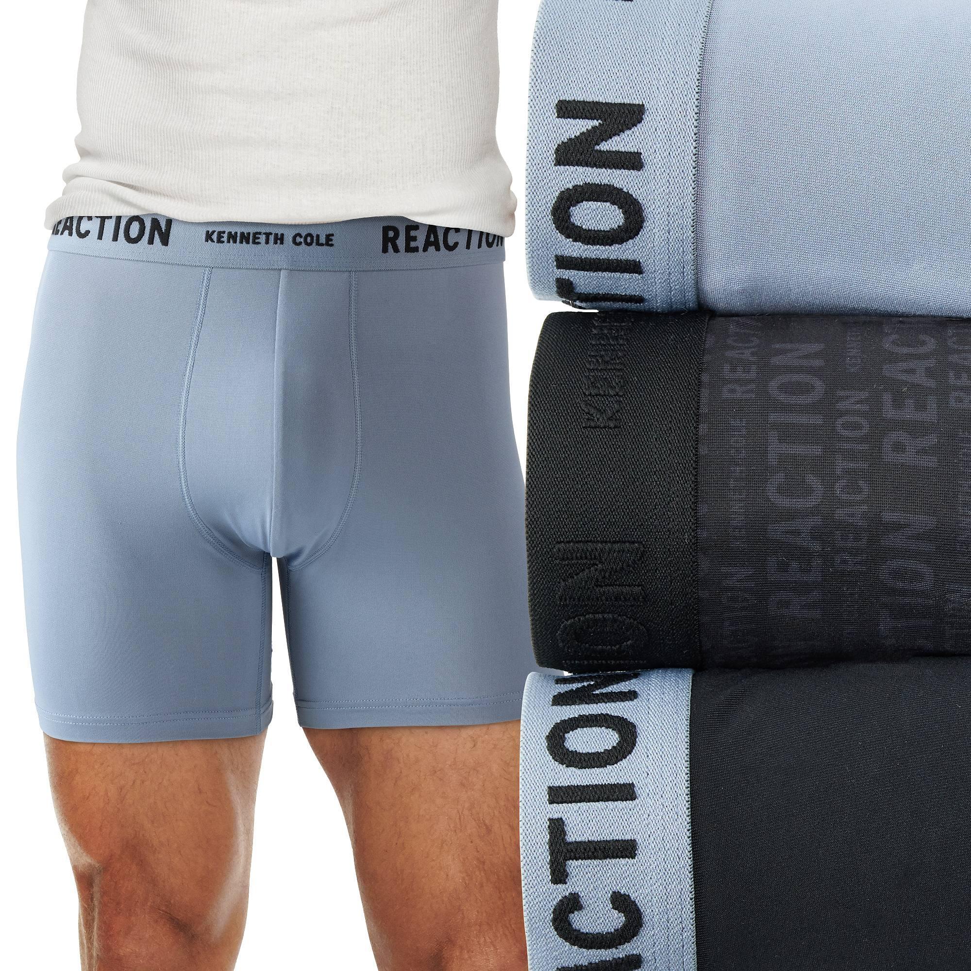Men's Kenneth Cole Reaction 3-Pack Microfiber Stretch Boxer Briefs, Size: Small, Blue Product Image
