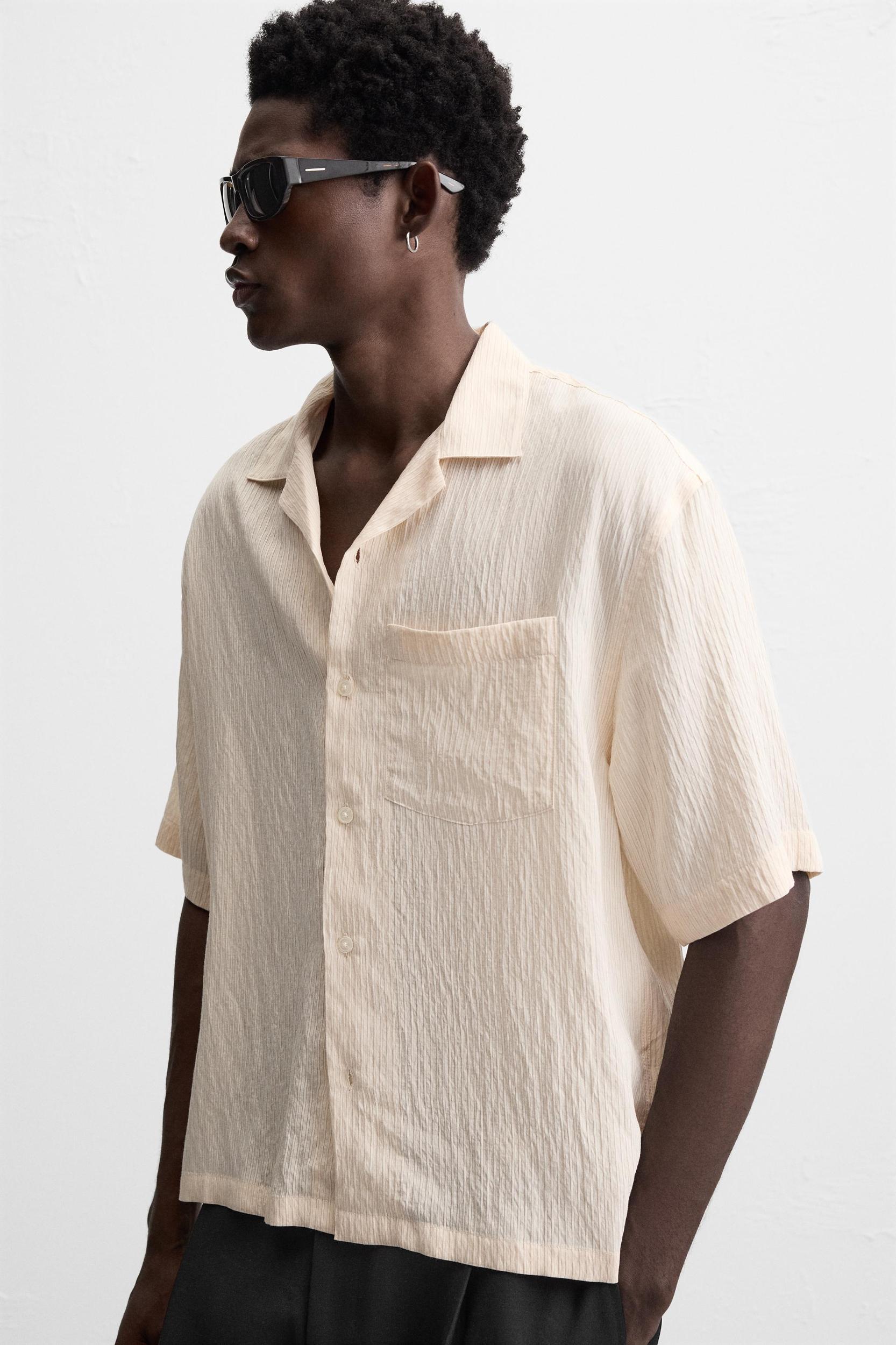 TEXTURED STRIPED SHIRT Product Image