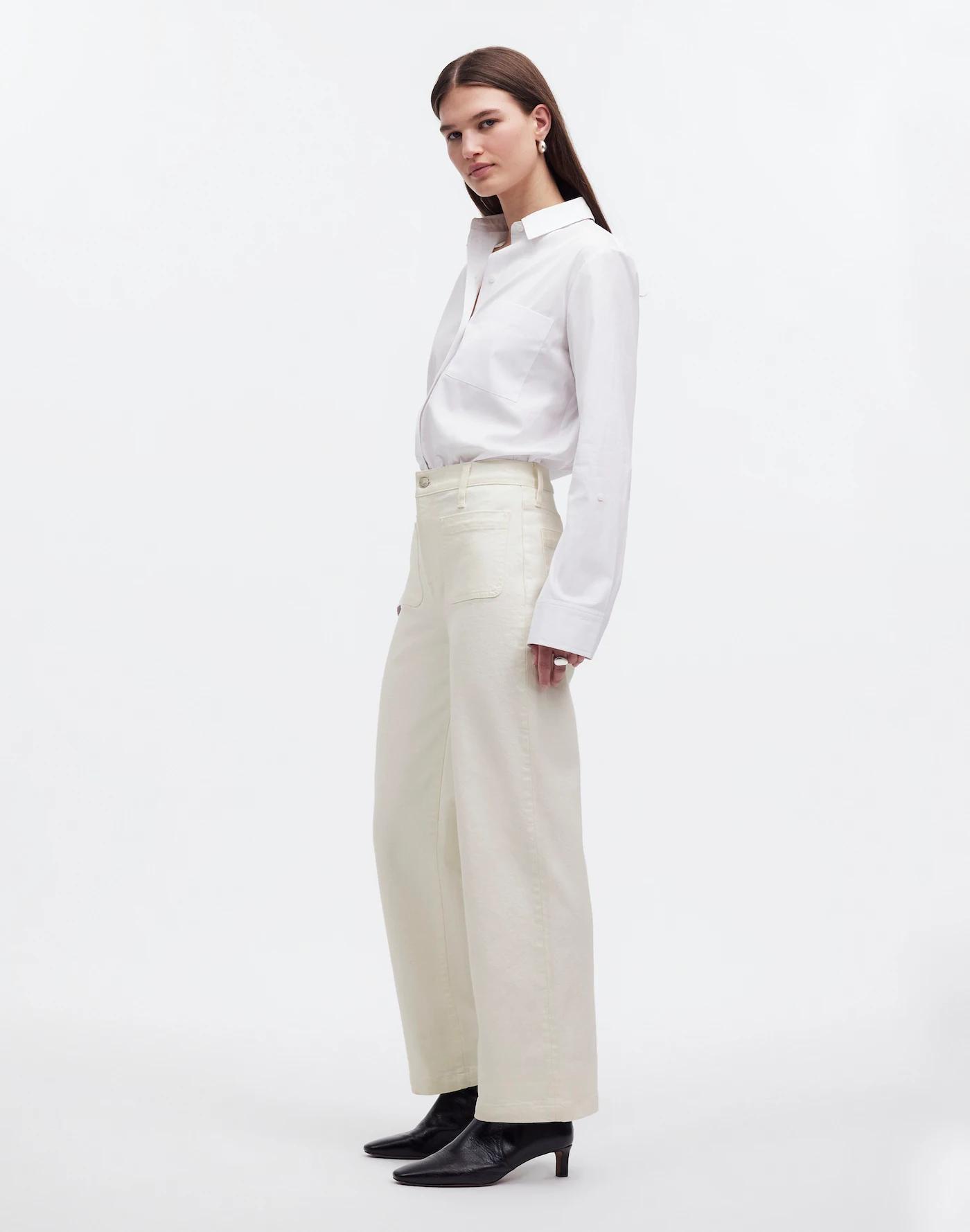 The Emmett Wide-Leg Full Length Jean: Patch Pocket Edition Product Image