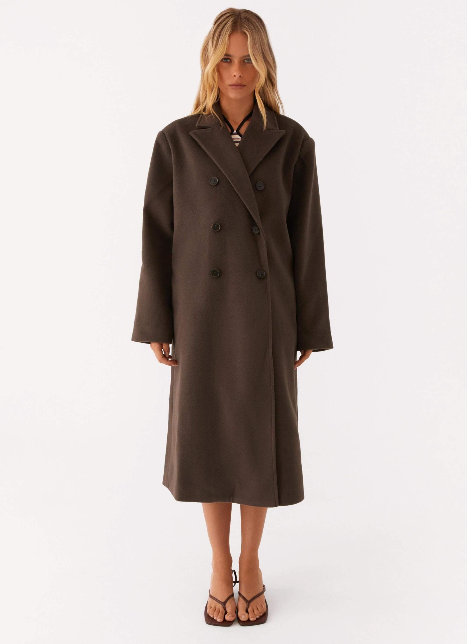 Gianni Double Breast Coat - Chocolate Product Image