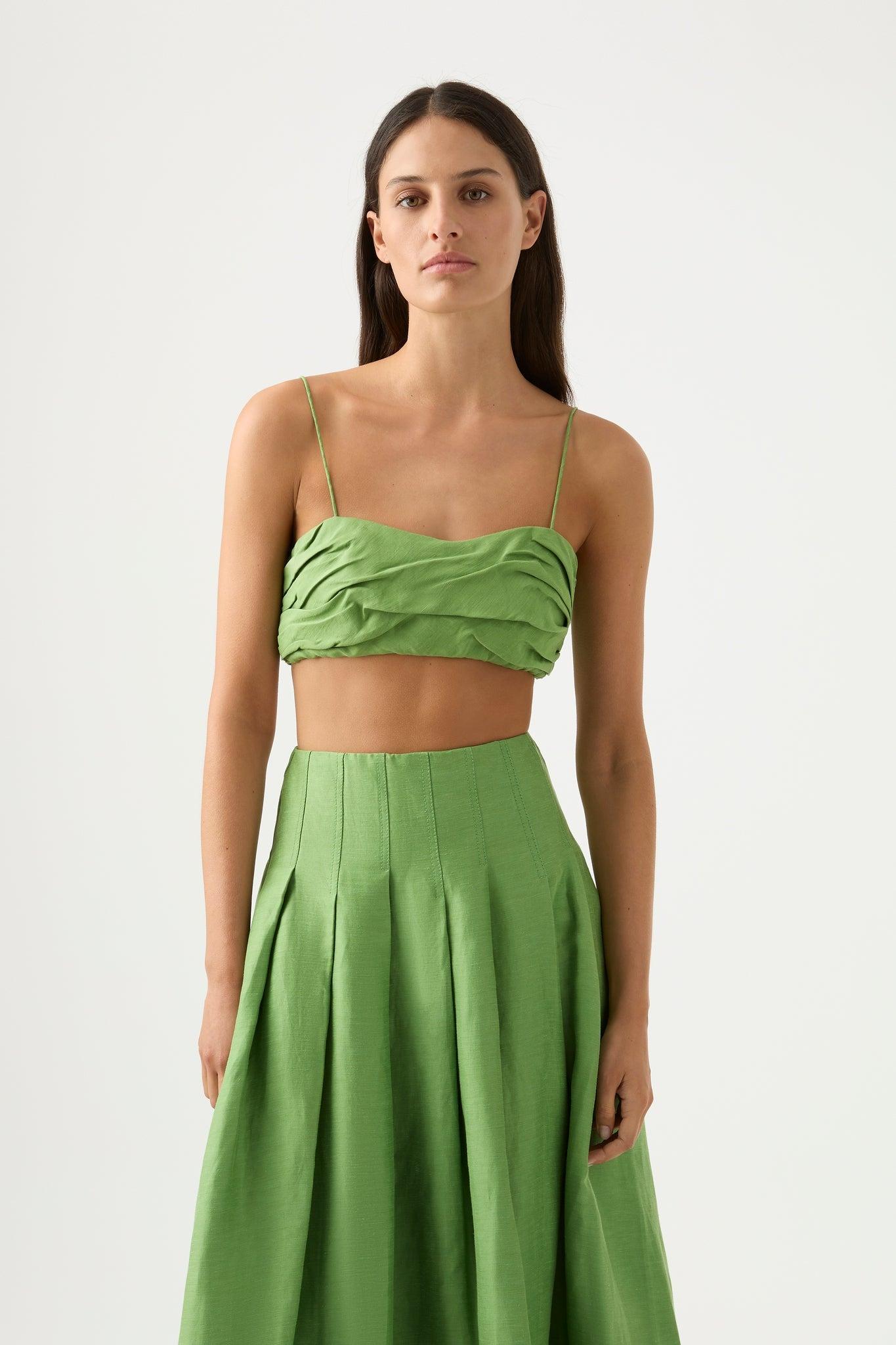 Thea Draped Twist Crop Top Product Image