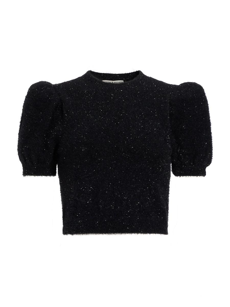 Womens Ciara Sparkly Crop Sweater Product Image