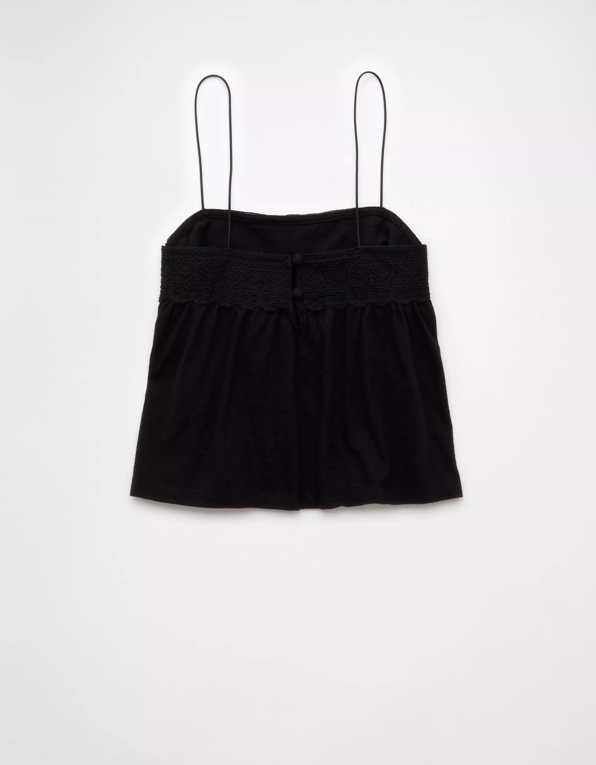 AE Sunchaser Knit Lace Trim Cami Product Image