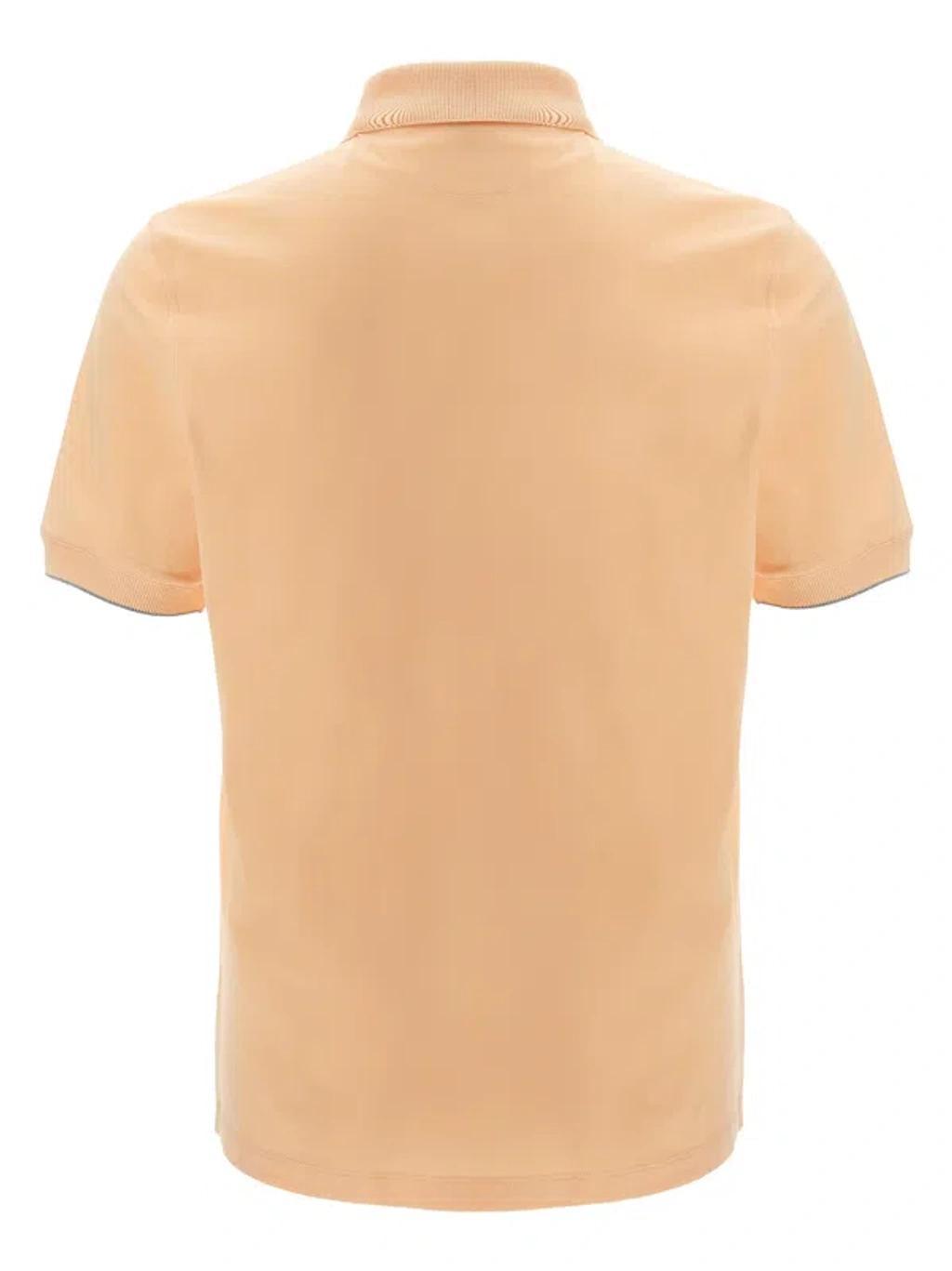 BRUNELLO CUCINELLI Logo Piqué  Shirt Polo Orange Product Image