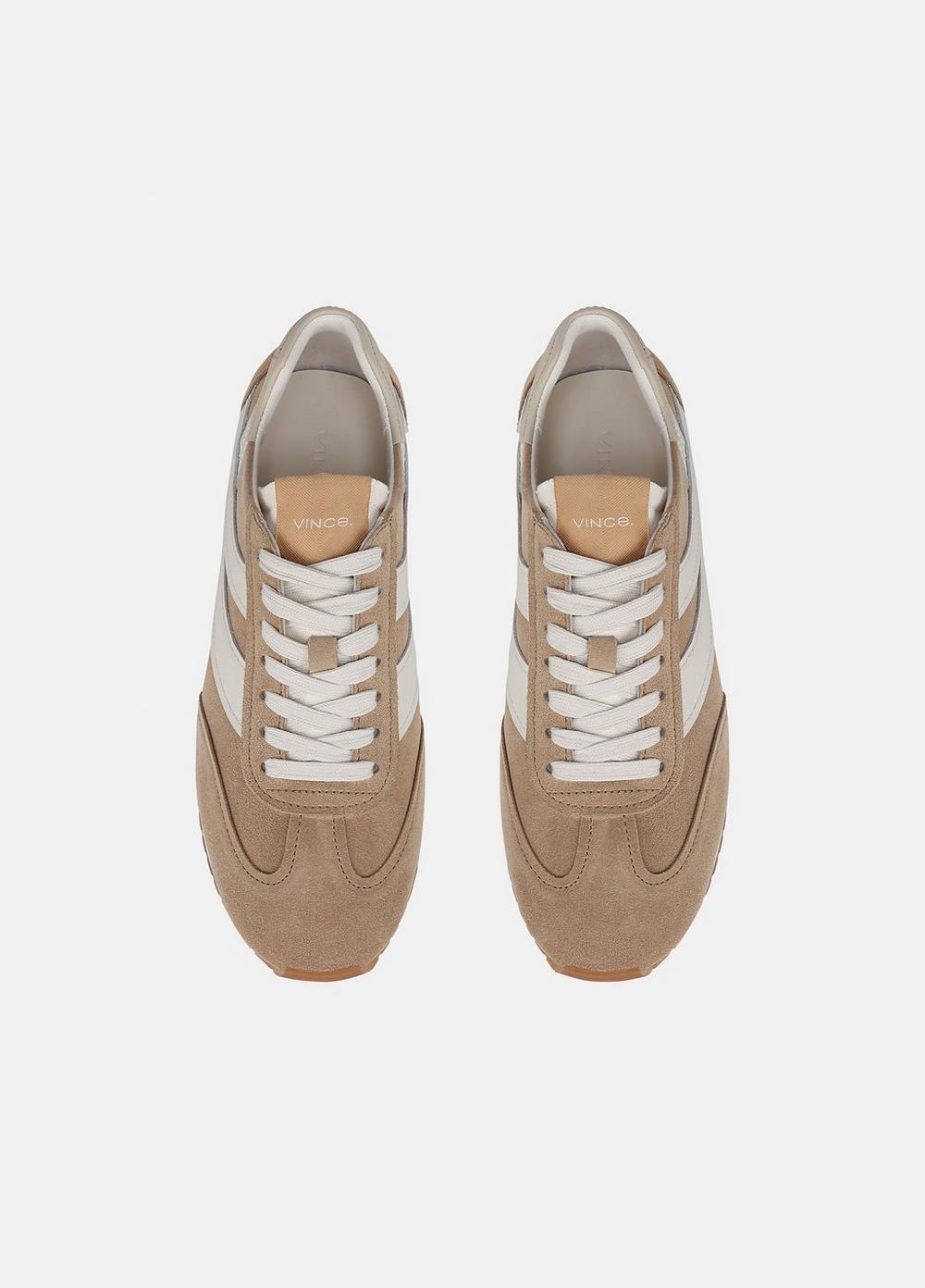 Womens Oasis Suede And Leather Runner Sneaker, New Camel/white Foam, Size 6.5 Vince Product Image