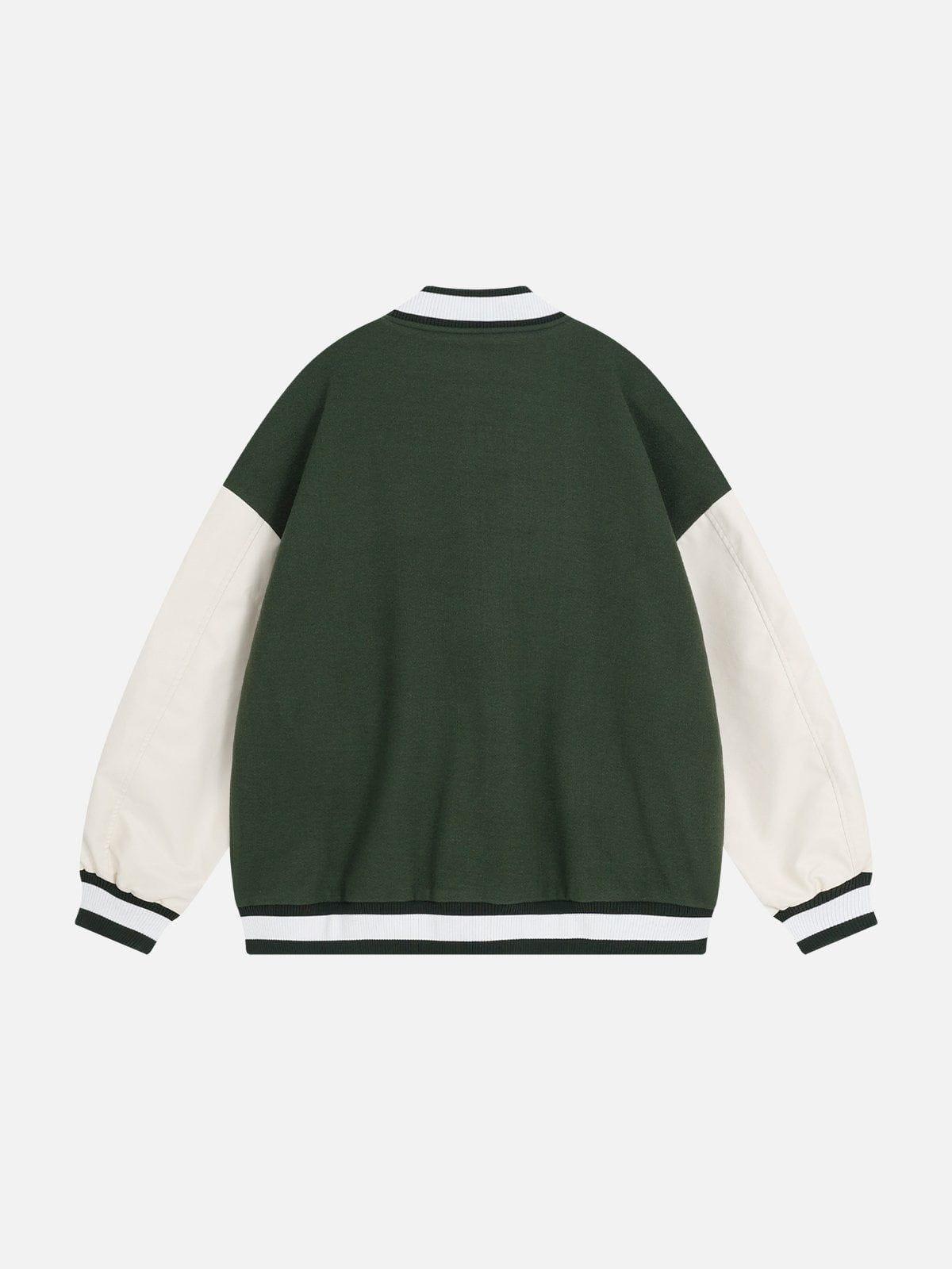 Aelfric Eden Towel Embroidery Badge Varsity Jacket Product Image