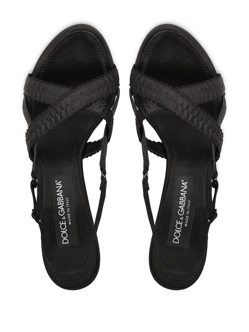 105mm crossover-strap satin sandals Product Image