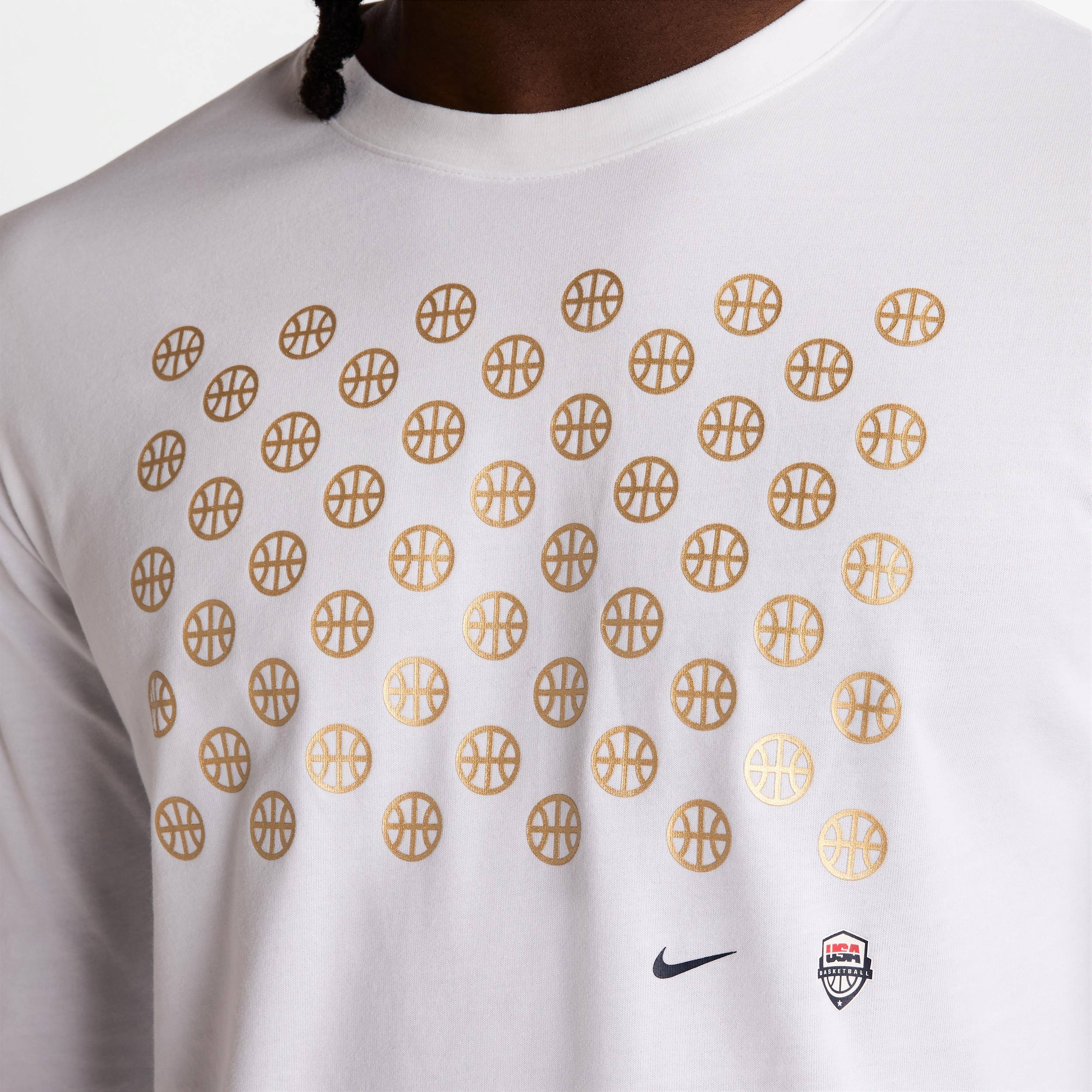 USAB Nike Mens Dri-FIT Basketball Long-Sleeve T-Shirt | FQ3638-100 Product Image