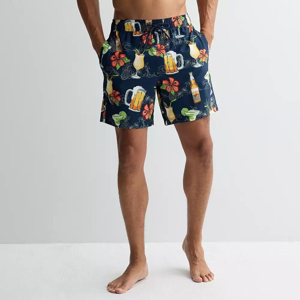 Men's Trinity Coast 7-Inch Swim Trunks, Size: XS 7 IN, Navy Blue Product Image