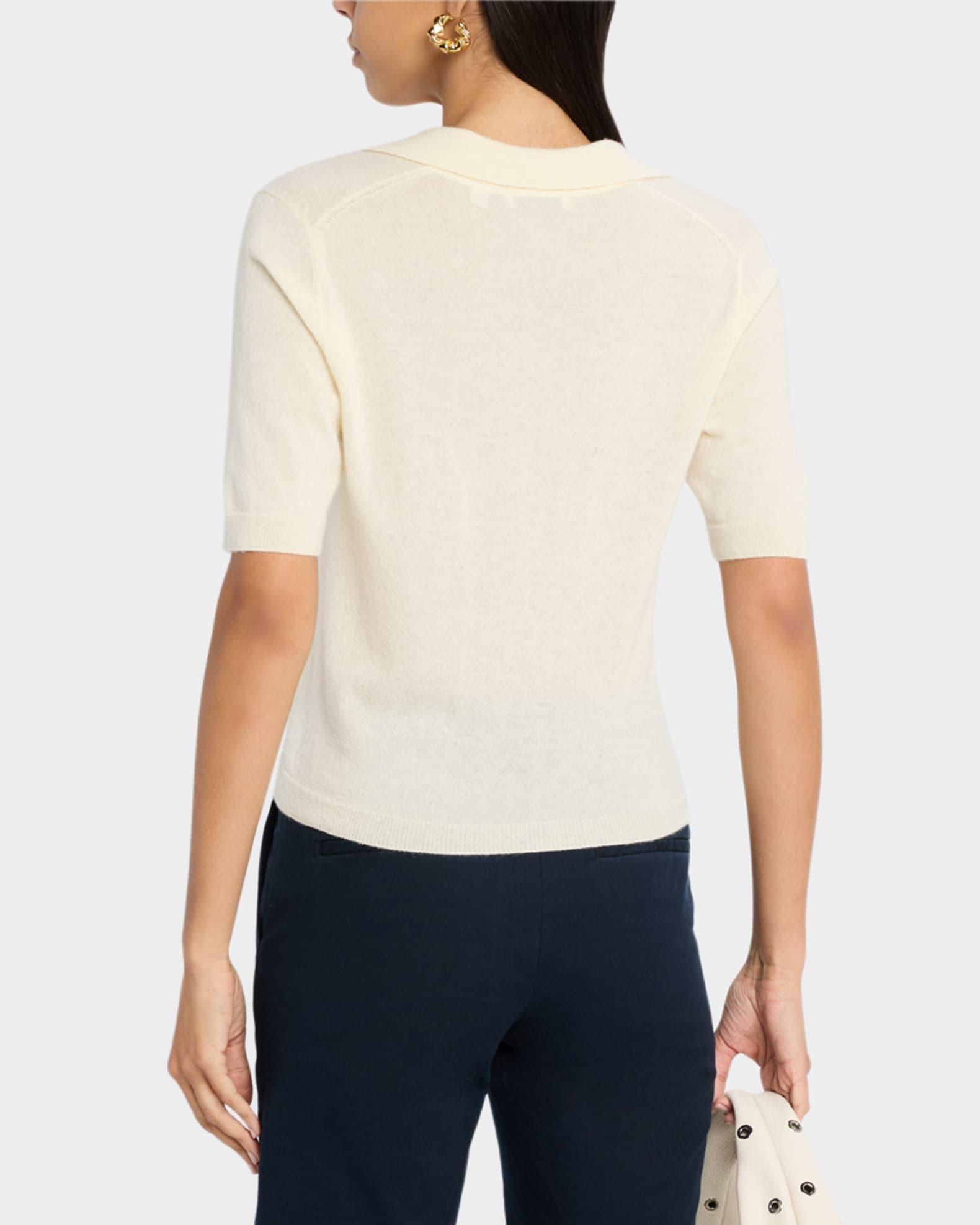 Mulberry Silk and Cashmere Polo Top Product Image