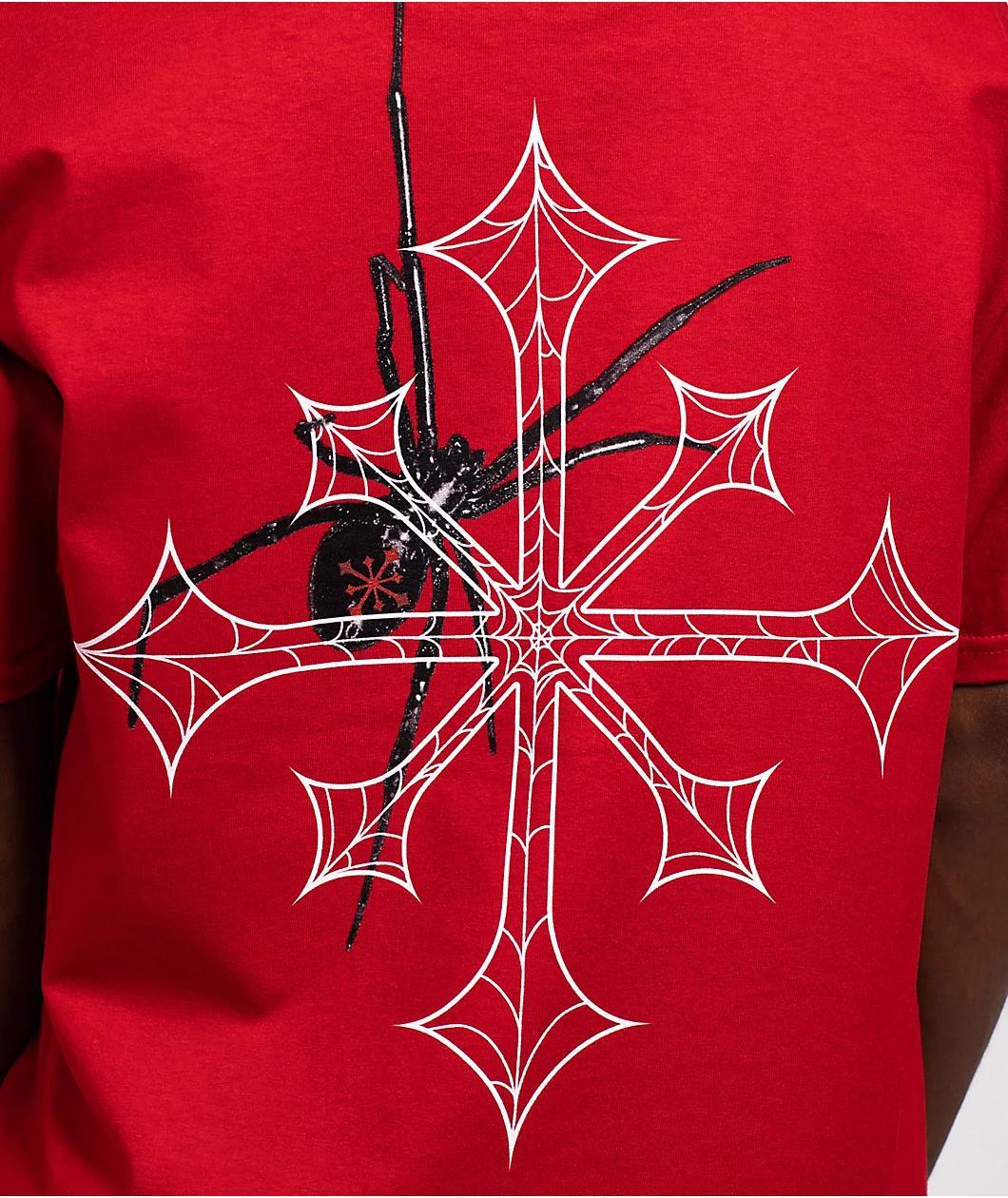 Disorder Webbed Red T-Shirt Product Image