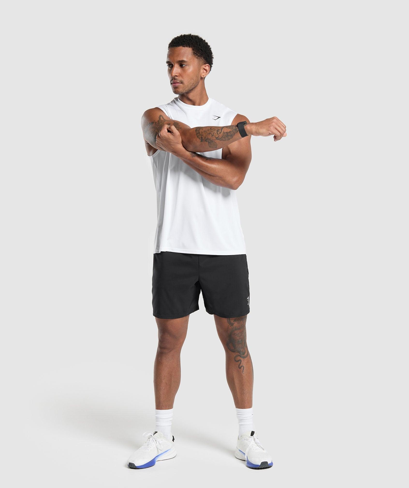 Gymshark Arrival Oversized Tank - White Male Product Image