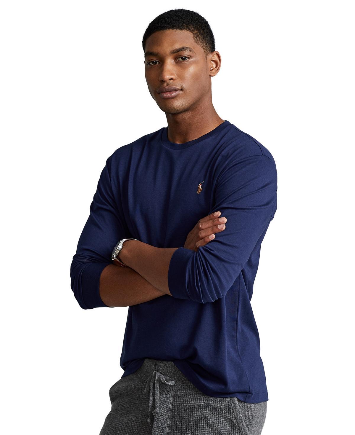 POLO RALPH LAUREN Men's Classic-fit Soft Cotton Crewneck T-shirt In Refined Navy Product Image