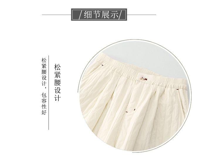 Plain Padded Loose Fit Pants Product Image