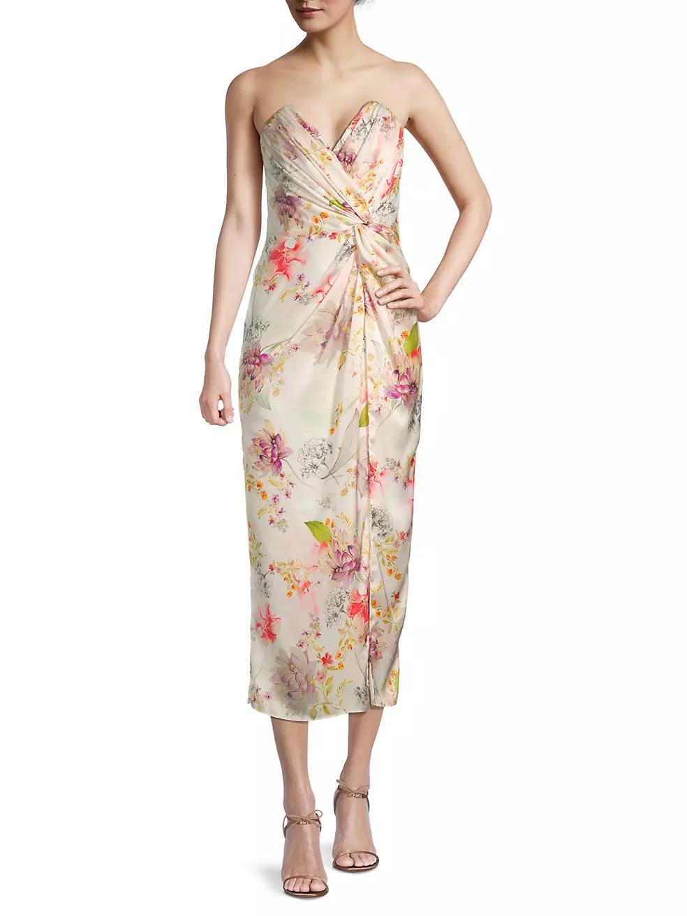 Come On Home Strapless Midi-Dress Product Image